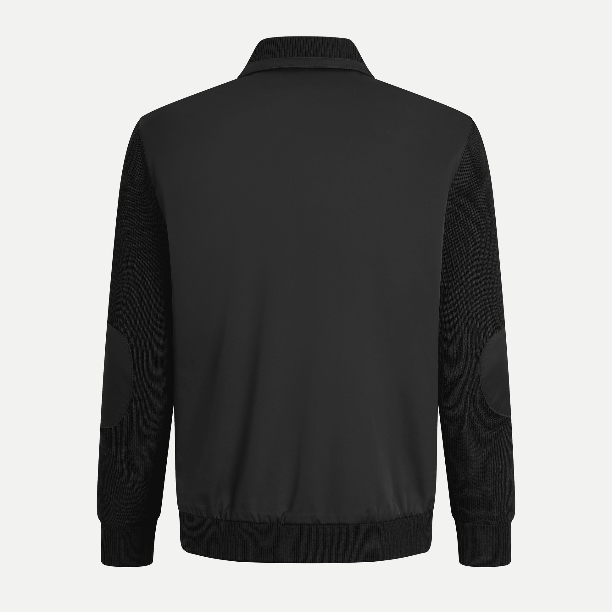 Collared Jacket with Knit Accents