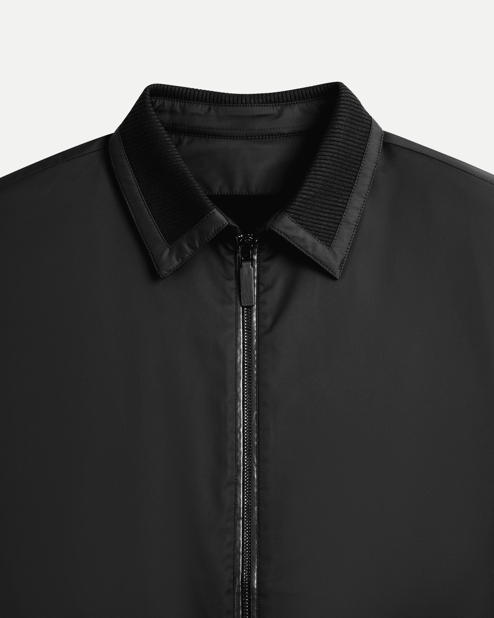 Collared Jacket with Knit Accents