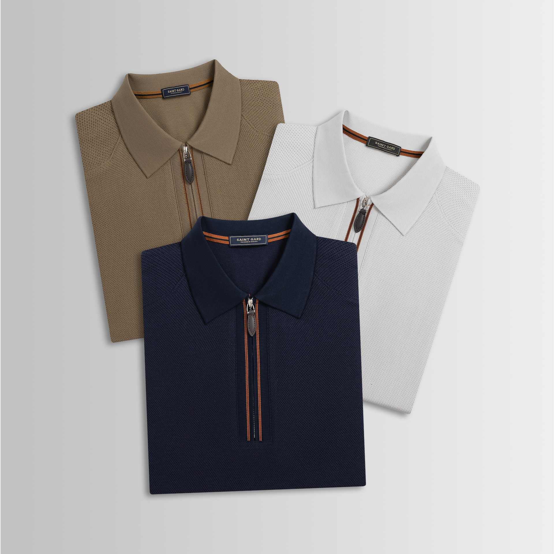 Pique Zip Collar Polo Shirt