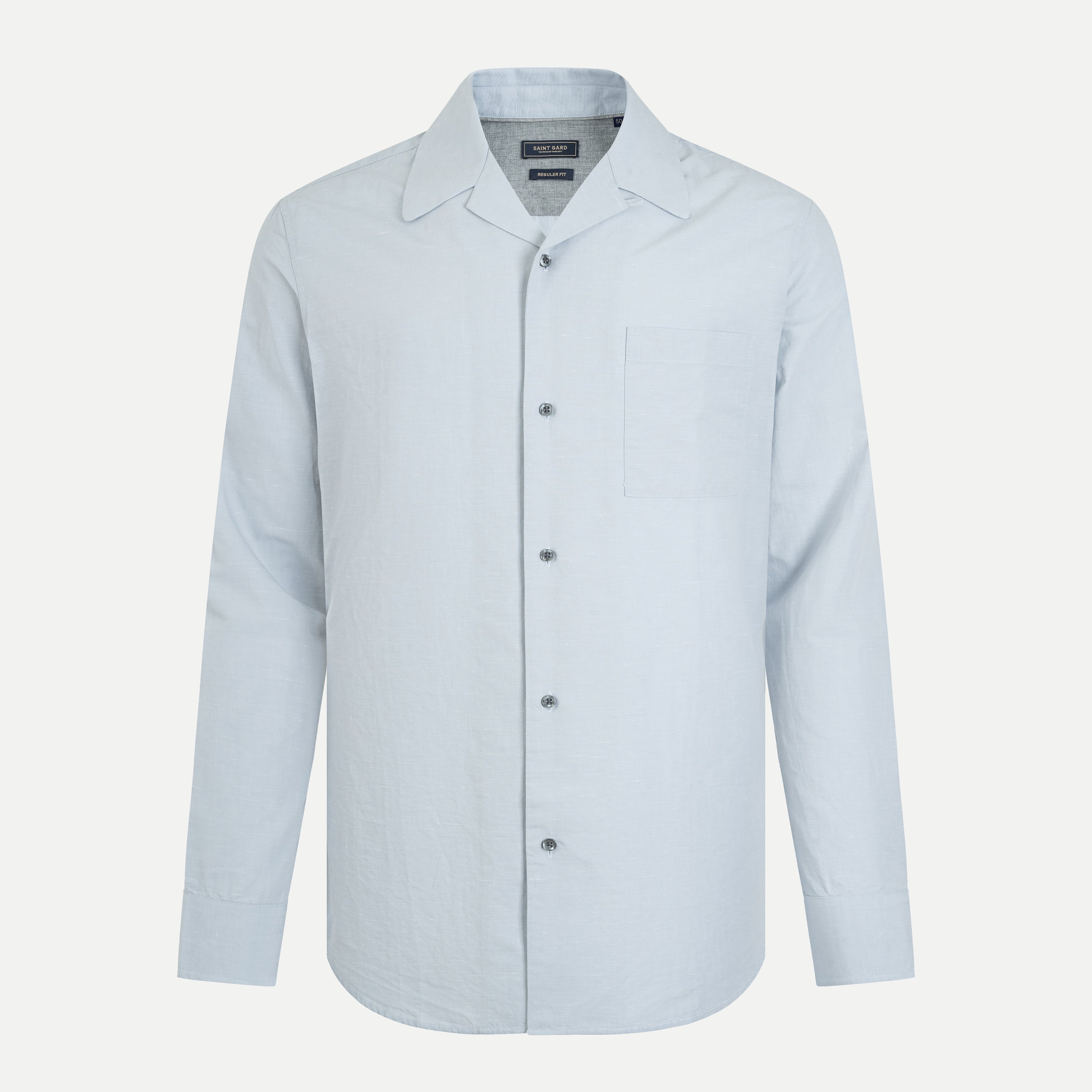 Long-Sleeve Linen Ramie Shirt