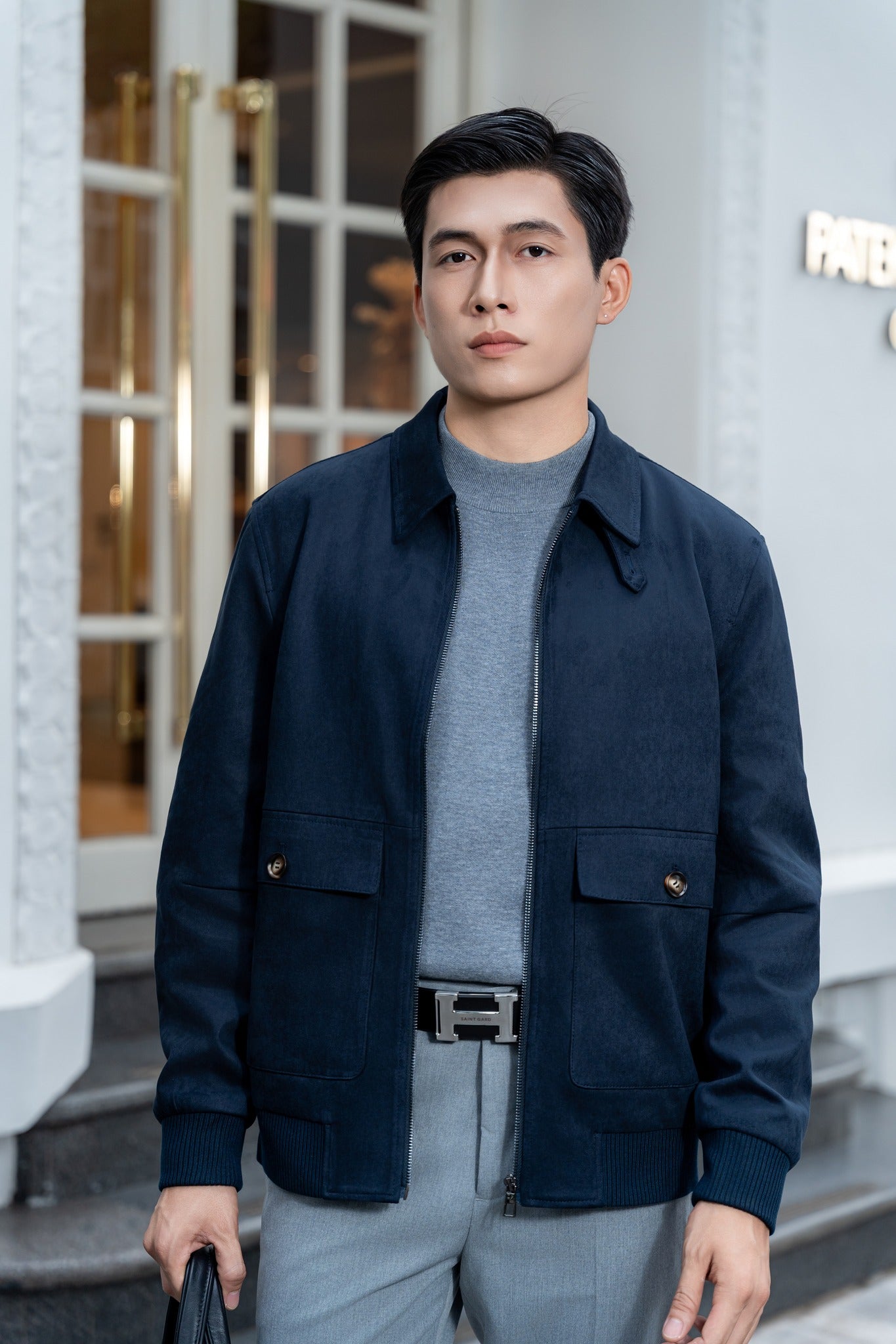 H-Buckle Leather Belt