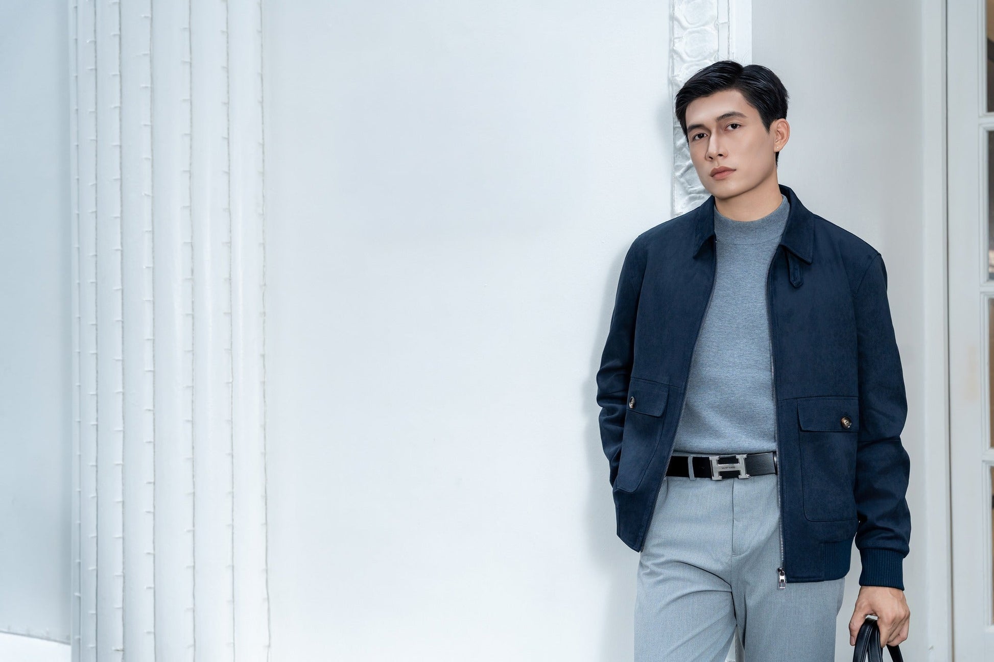 H-Buckle Leather Belt