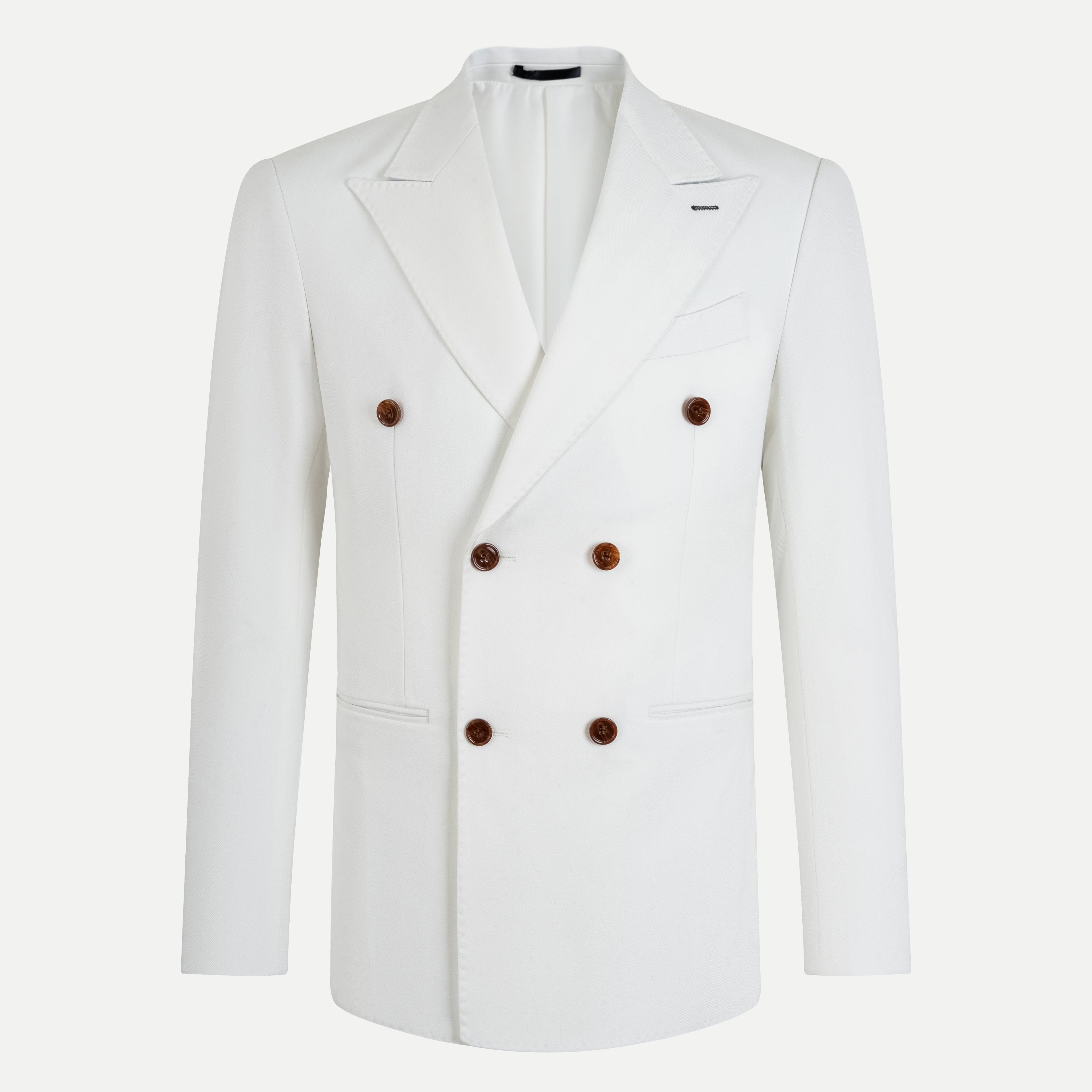 Double-Breasted Flannel Suit Set