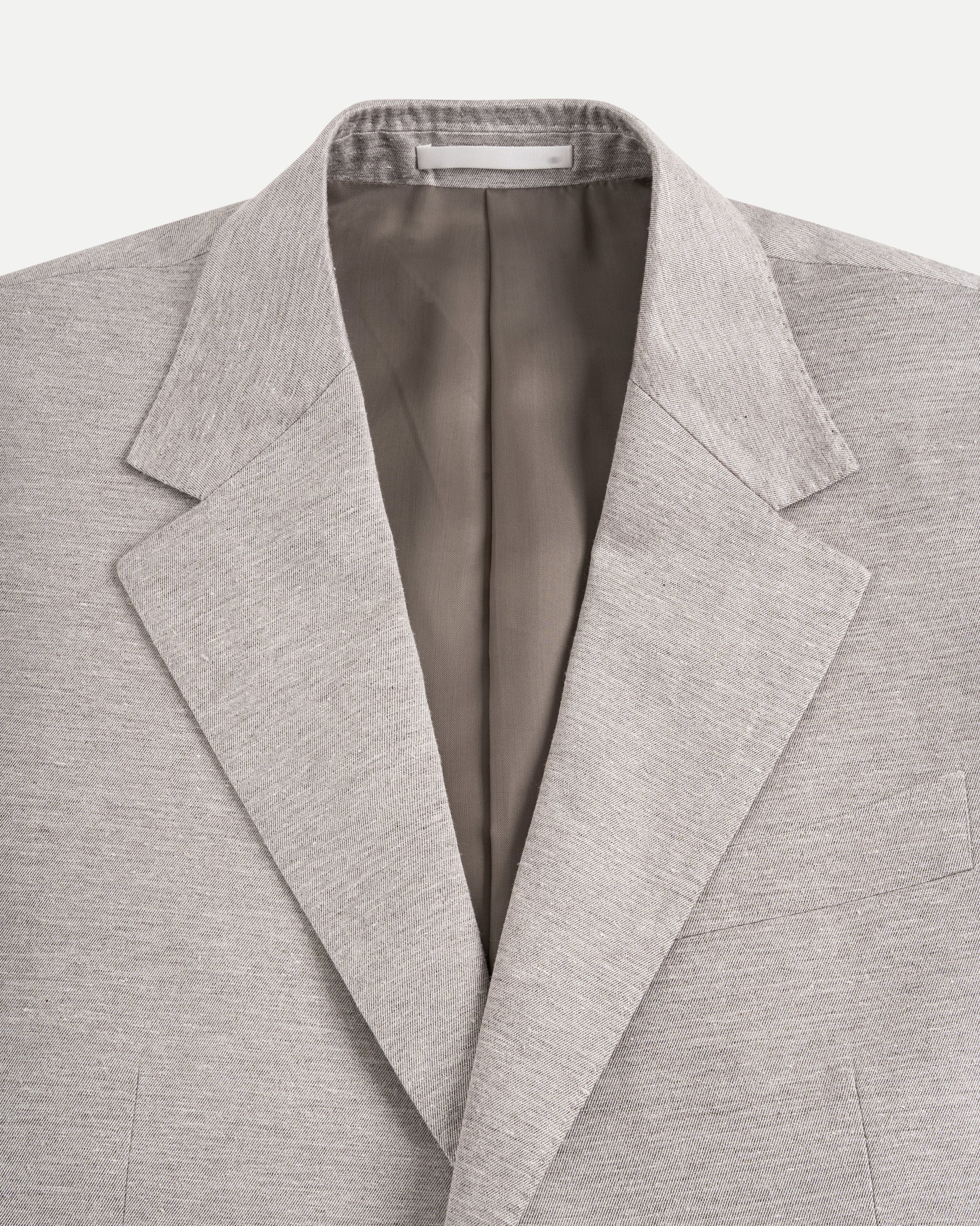 Structured Solid Blazer in Textured Fabric