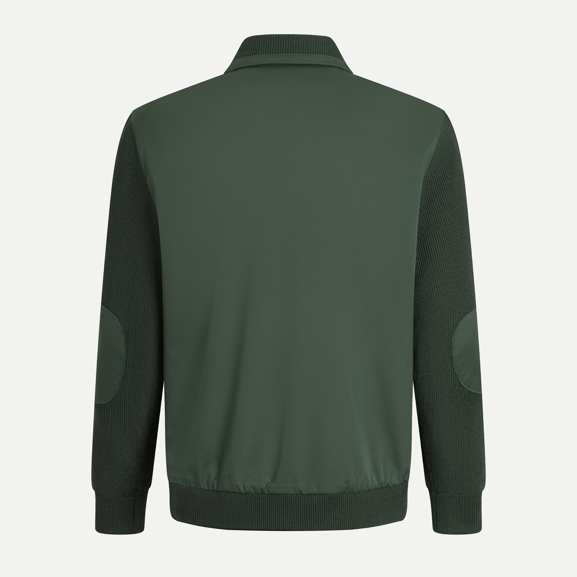 Collared Jacket with Knit Accents