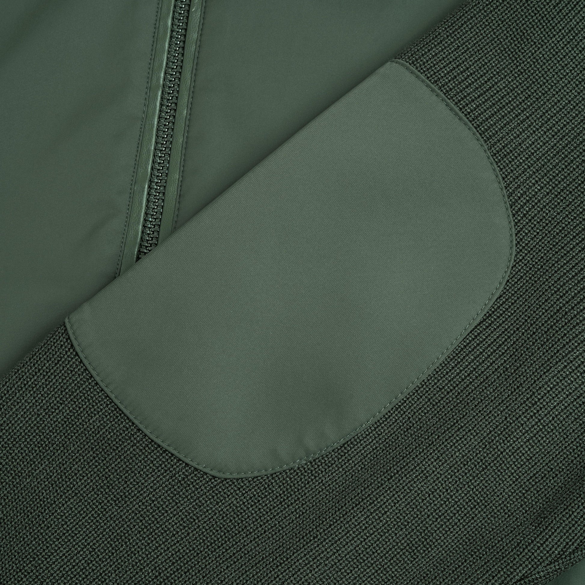 Collared Jacket with Knit Accents