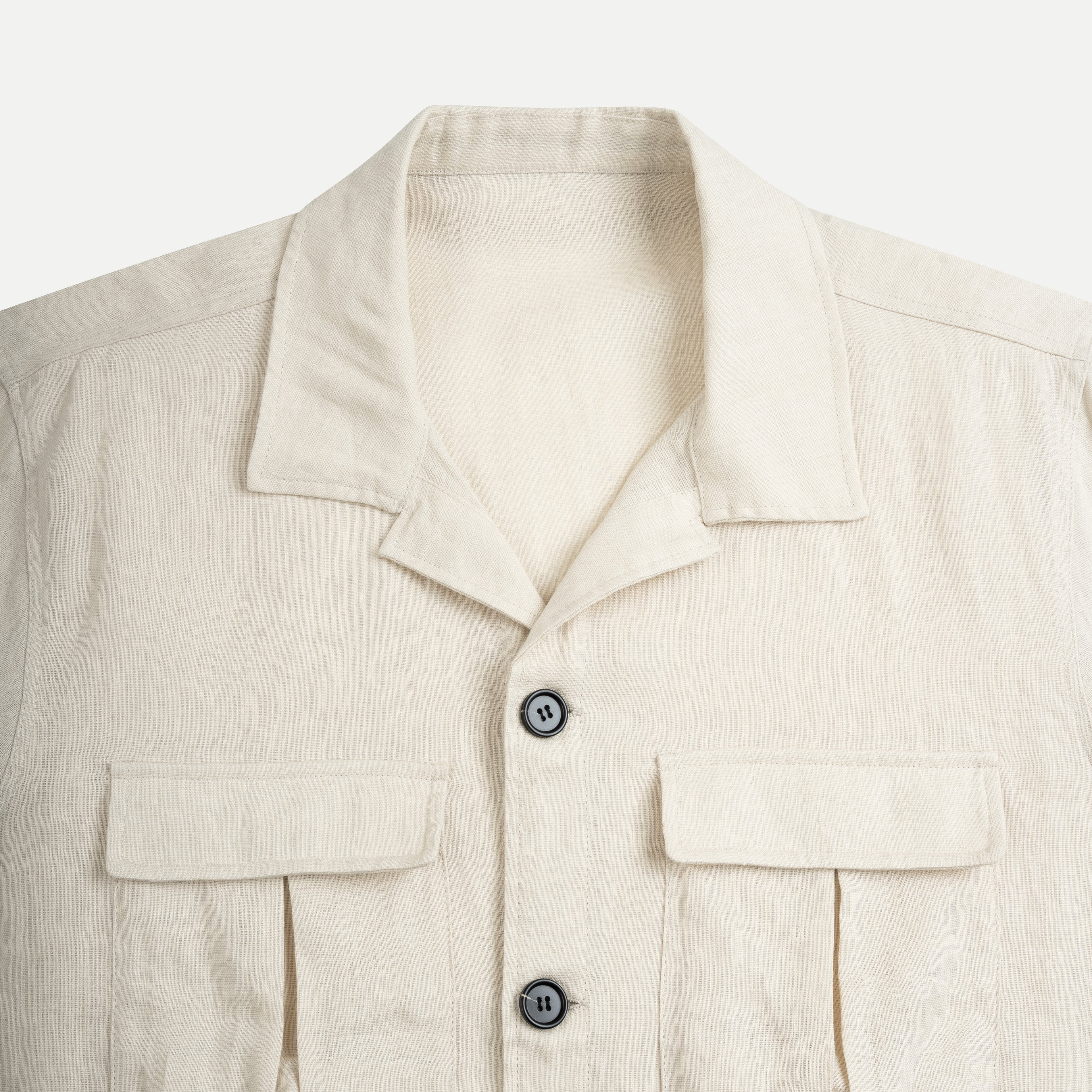 Premium Linen Shirt with Flap Pocket