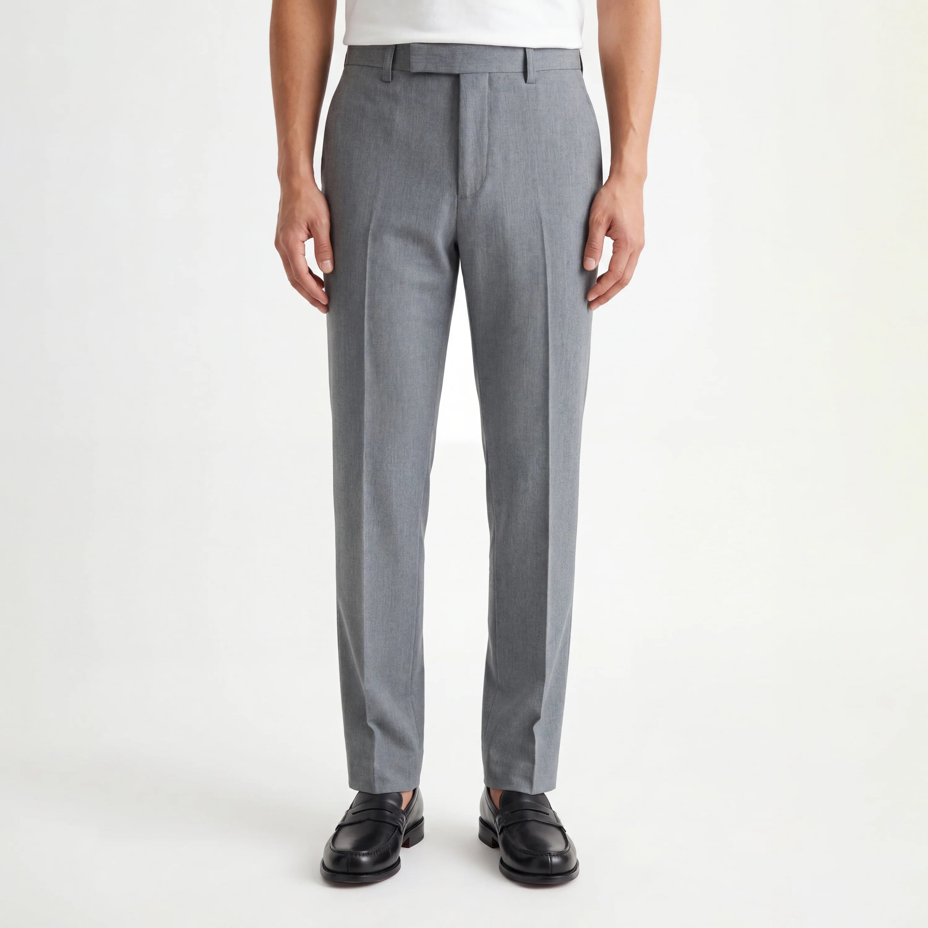 Pleated Cotton Twill Trousers