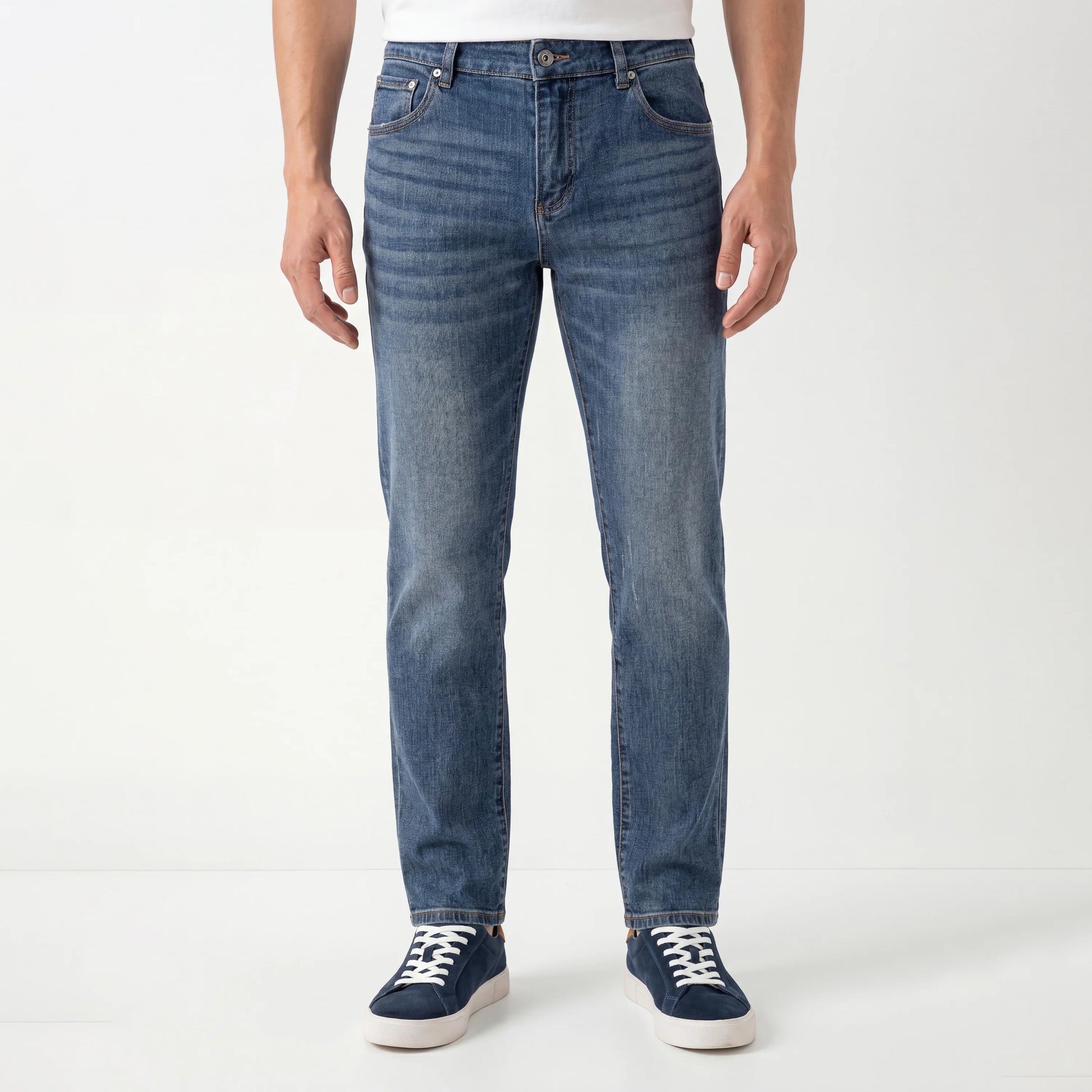 Straight-Fit Denim Trousers