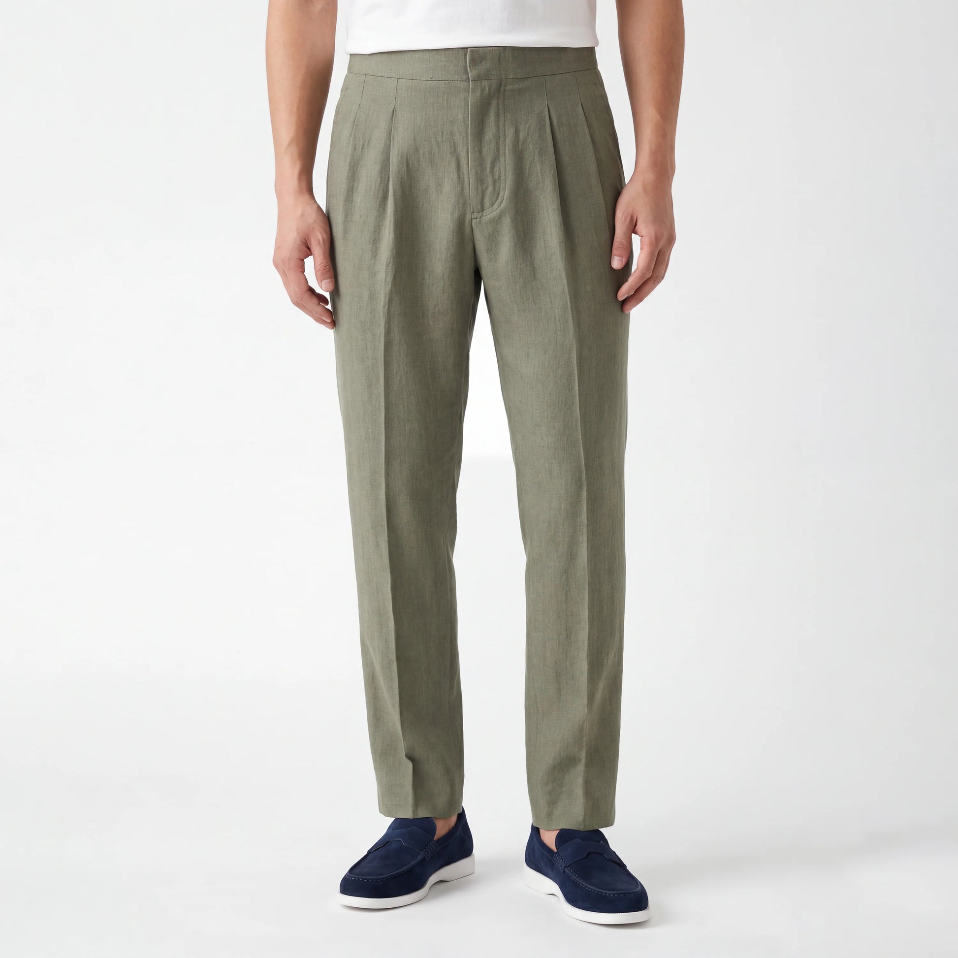 Herringbone Regular Fit Trousers