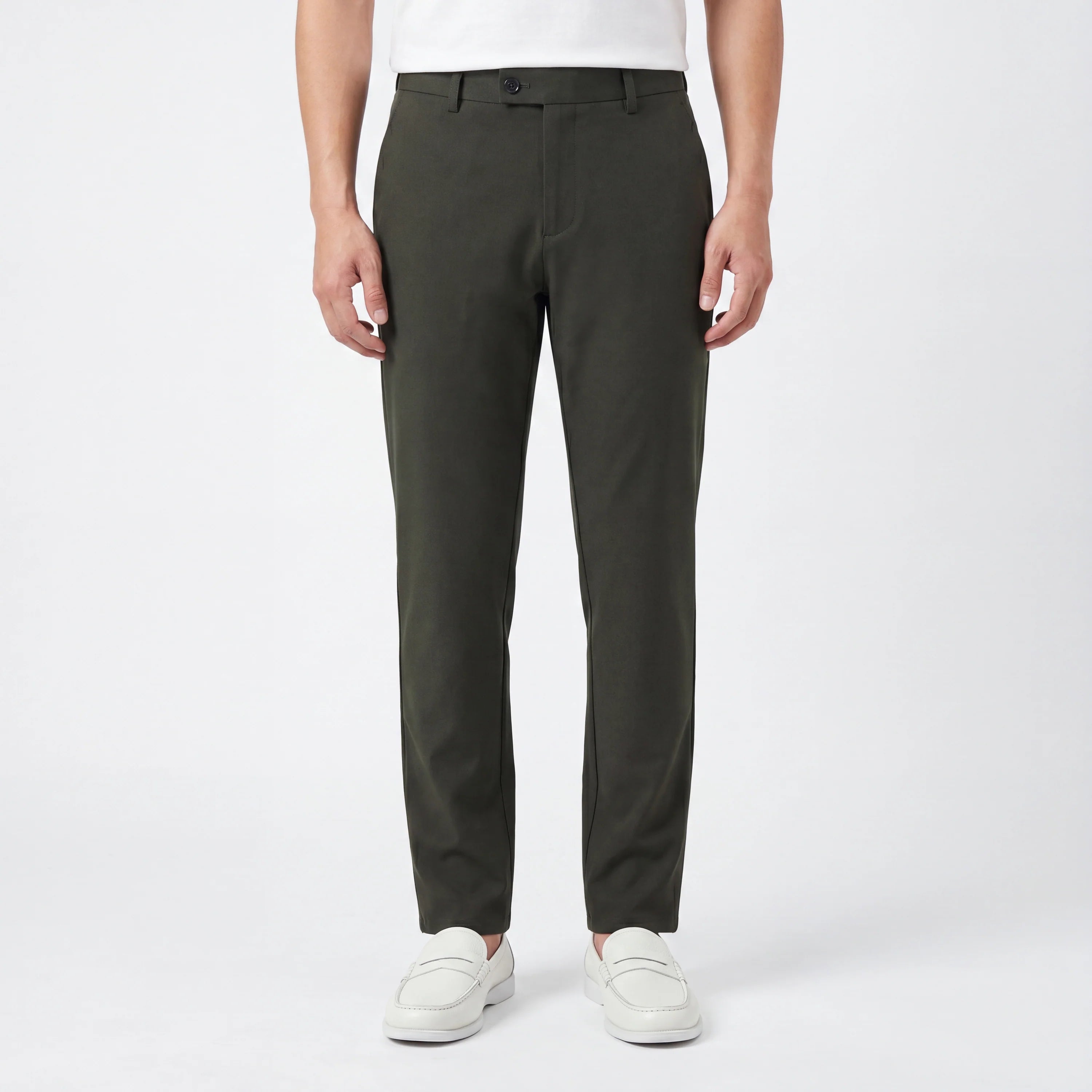 Cotton Twill Kaki Trousers