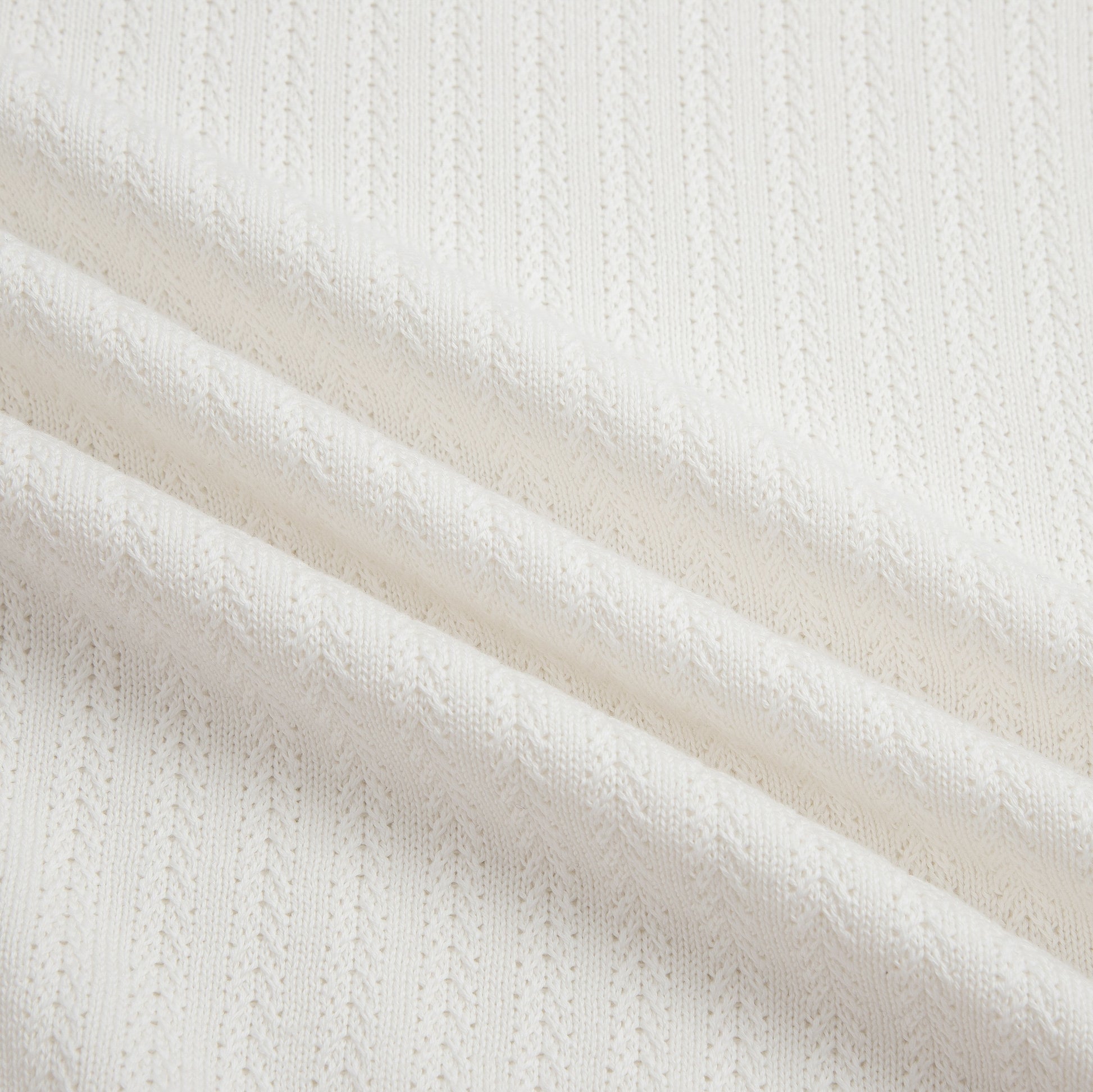 Chevron Textured Knit Polo Shirt