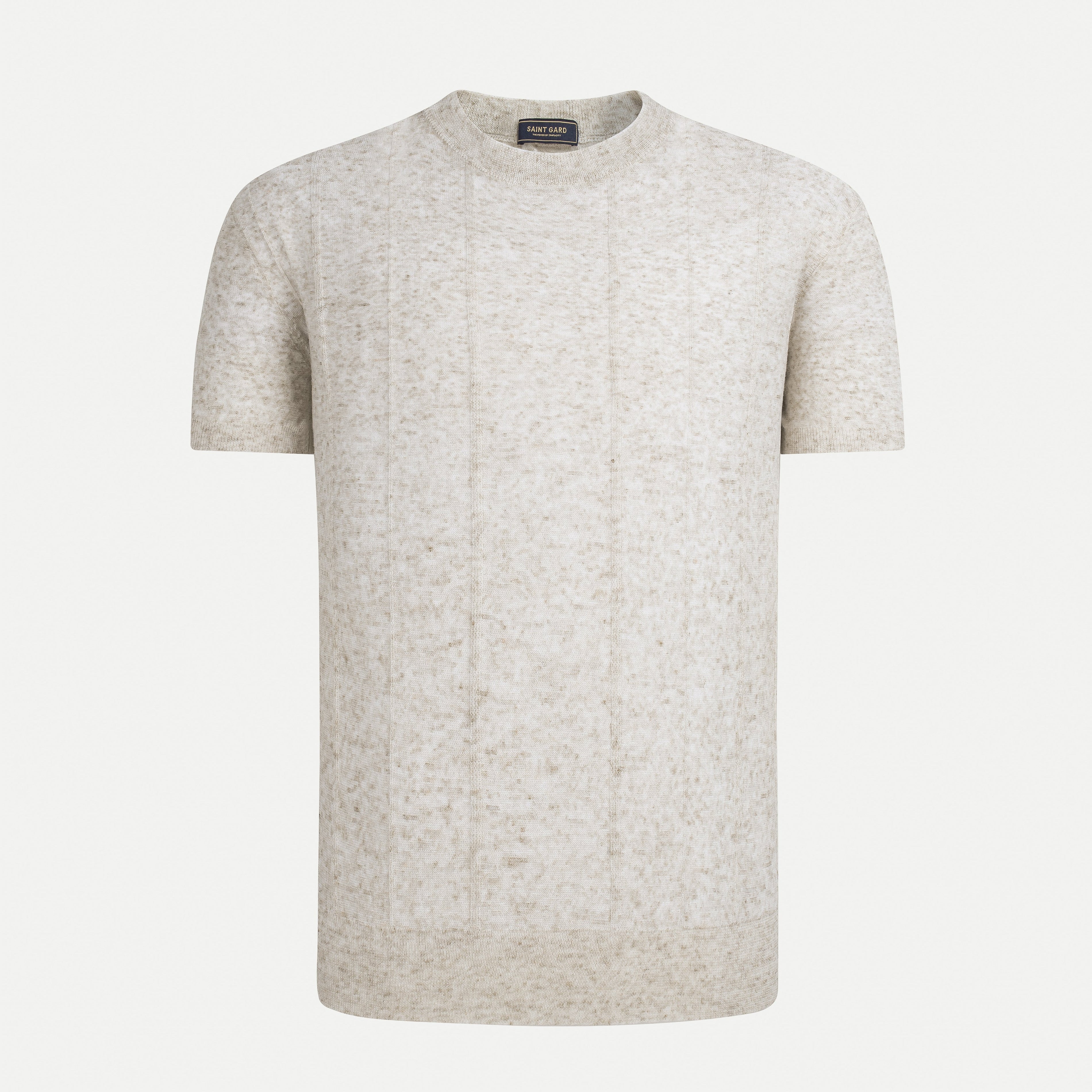 Ribbed Knit Polo T-Shirt