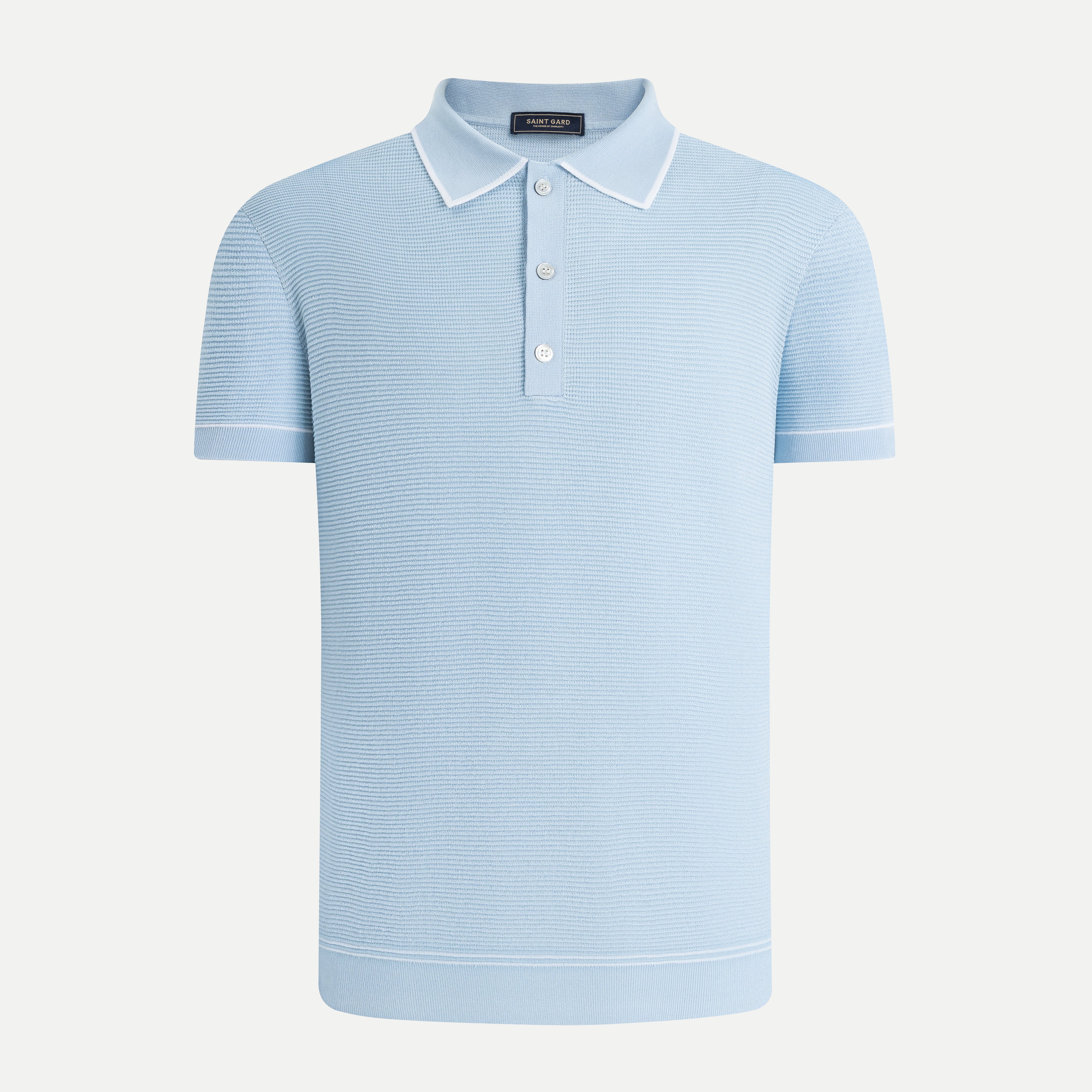 Men’s Textured Knit Regular Fit Polo Shirt