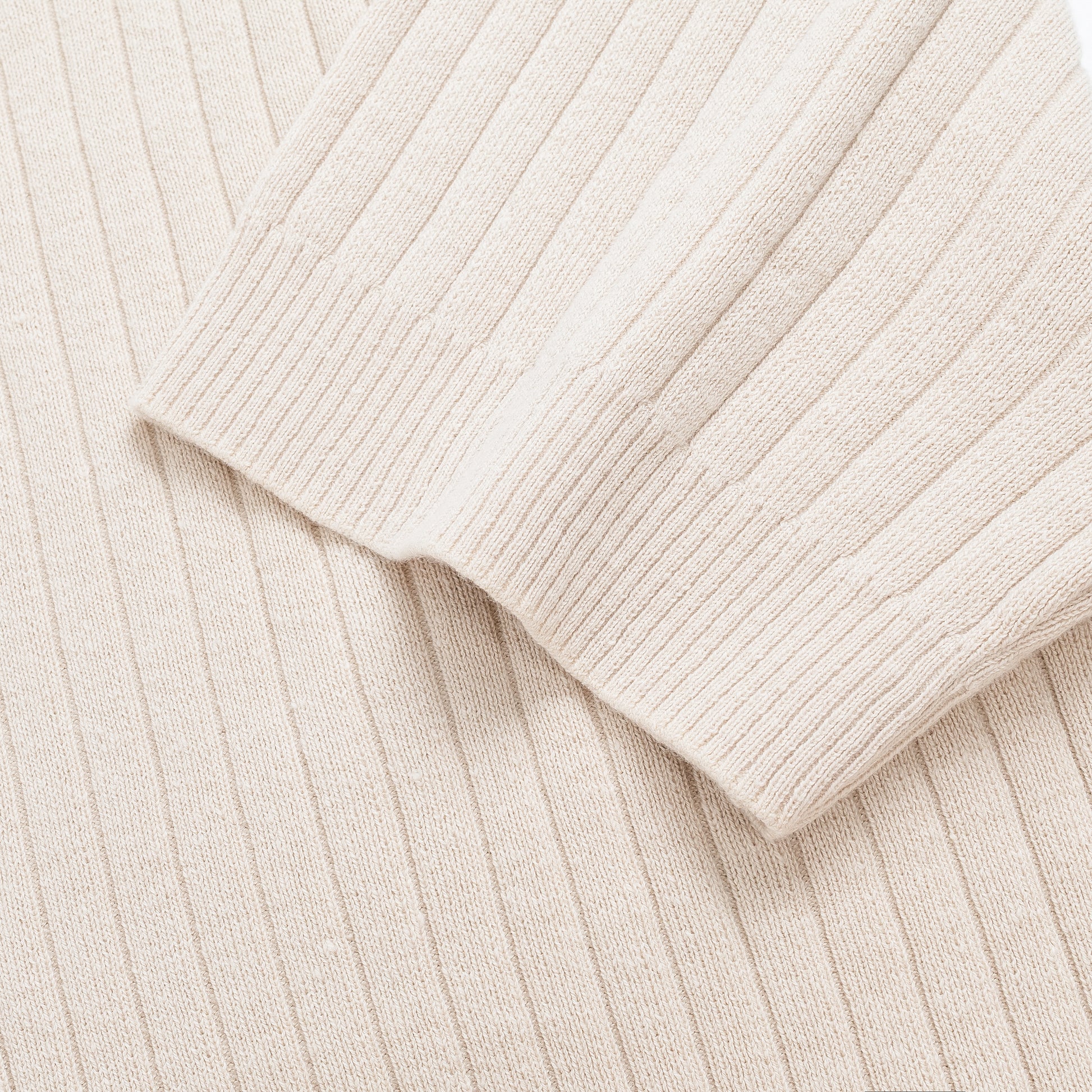 Vertical Rib Knit Polo Shirt