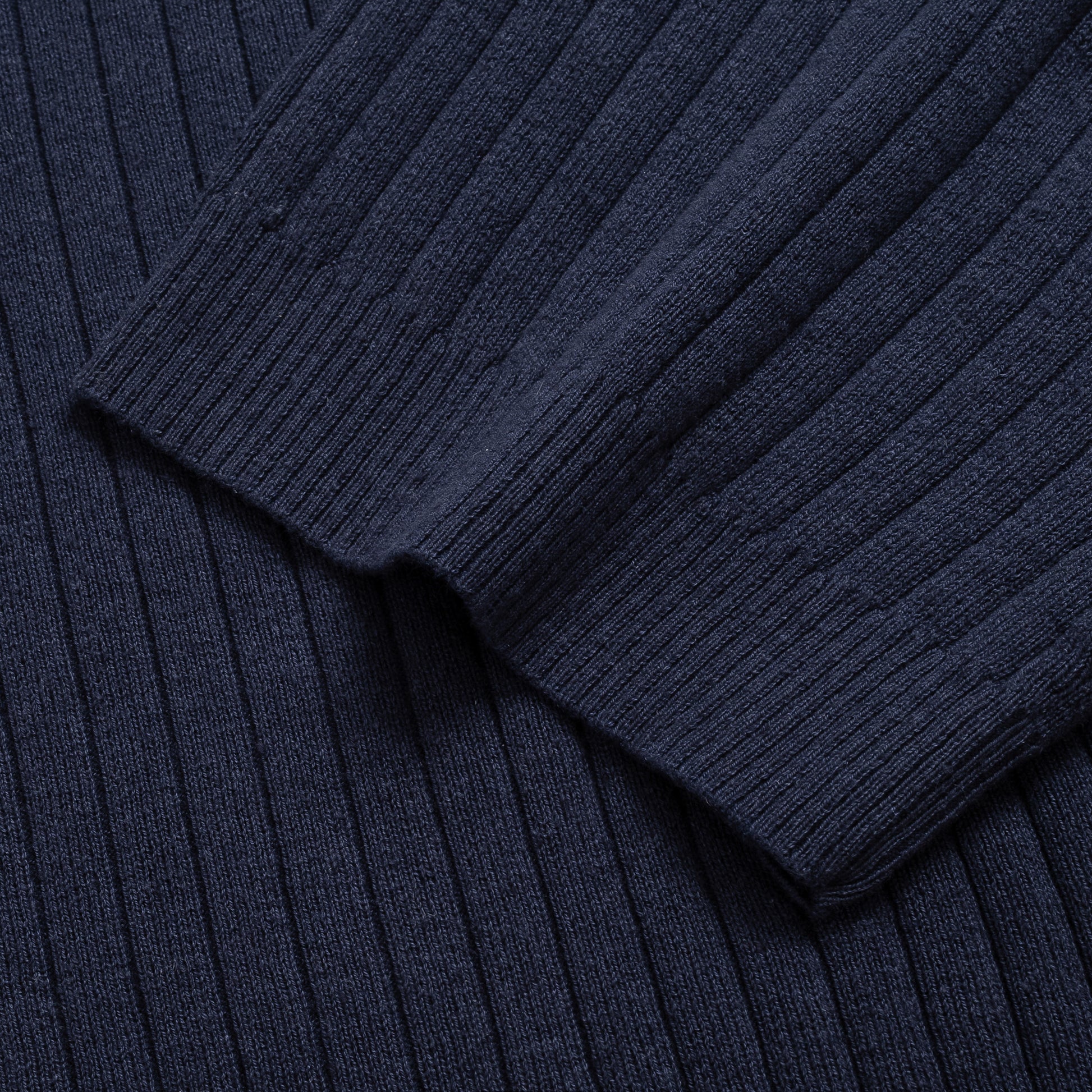 Vertical Rib Knit Polo Shirt