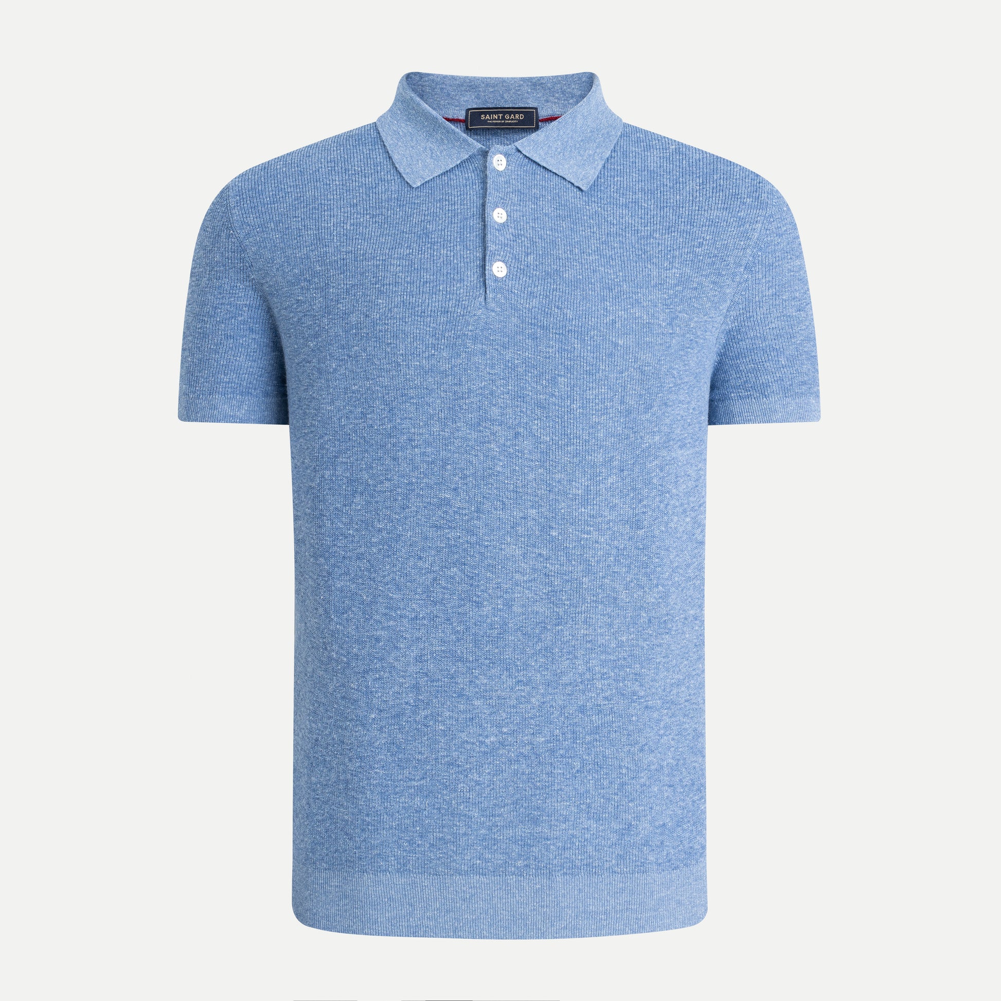 Rib Knit Polo Shirt