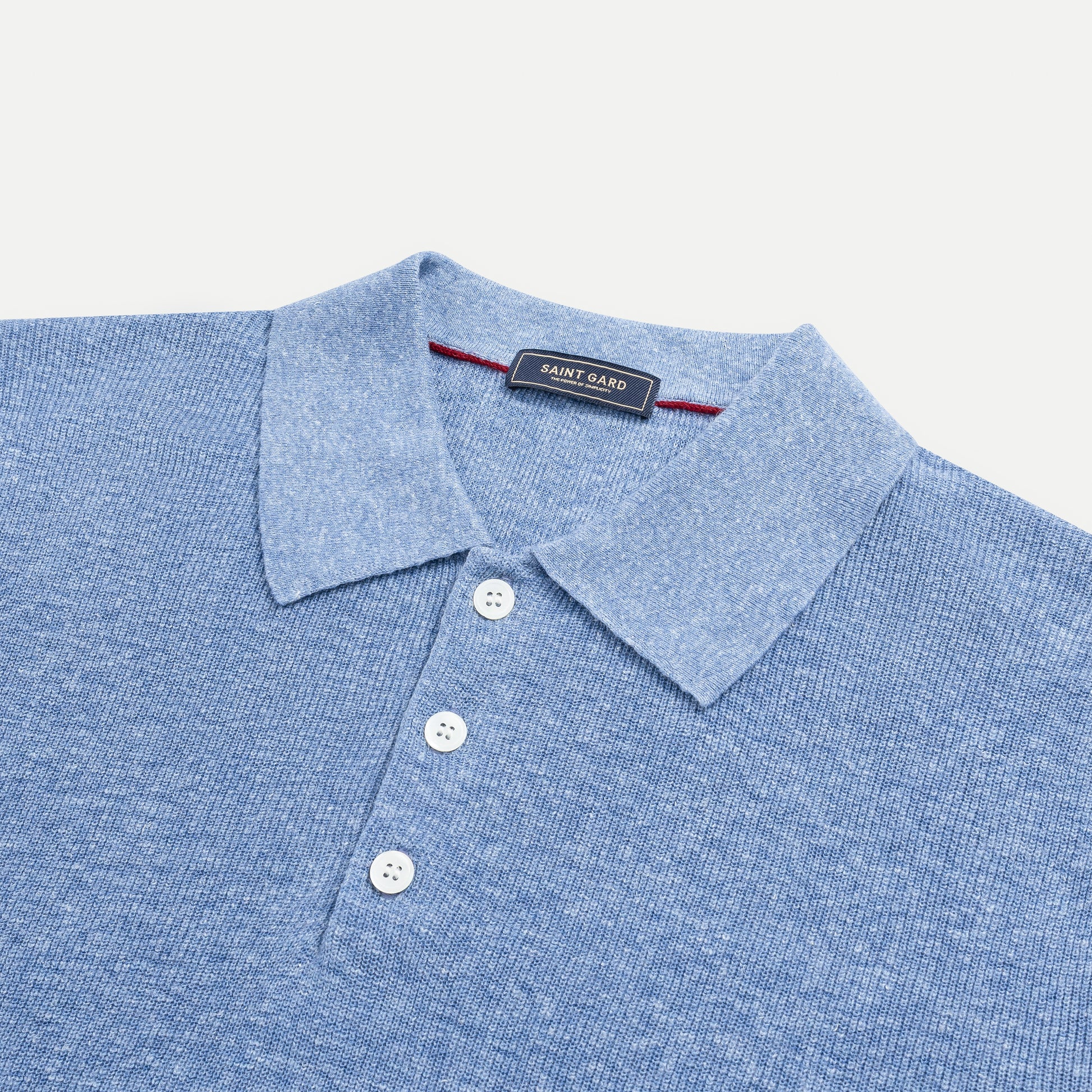 Rib Knit Polo Shirt