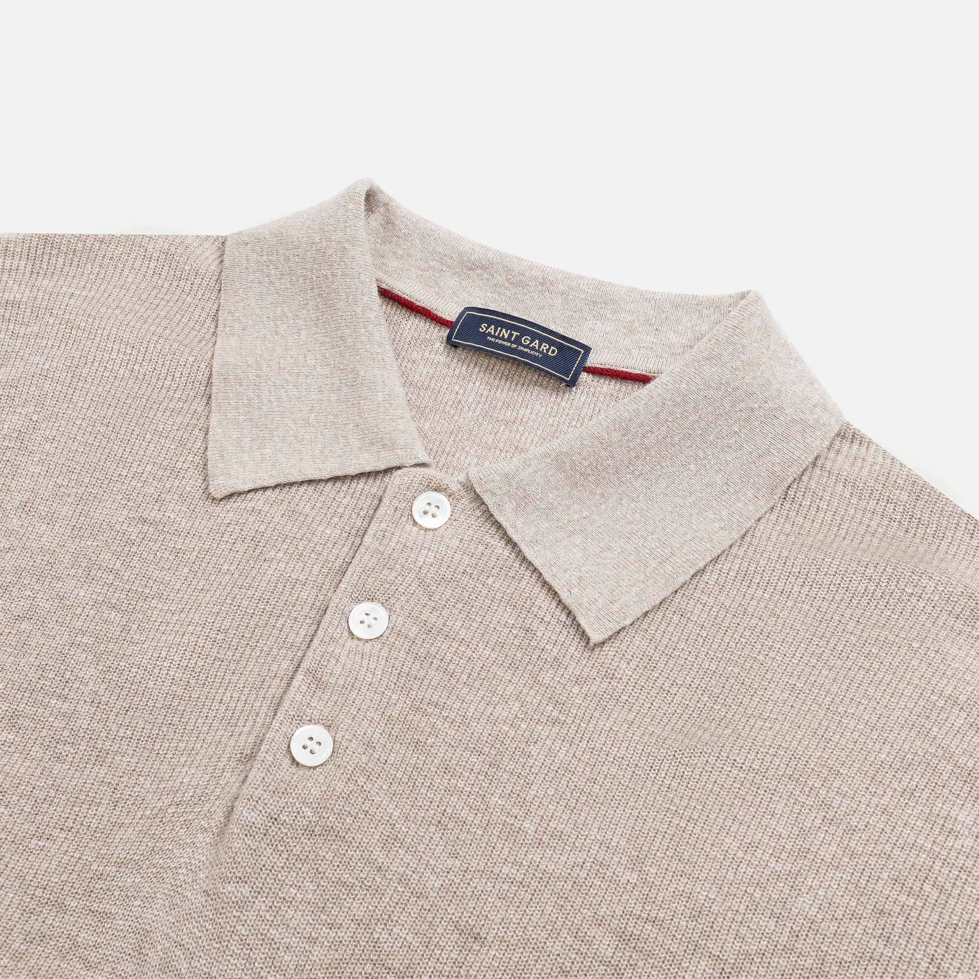 Rib Knit Polo Shirt