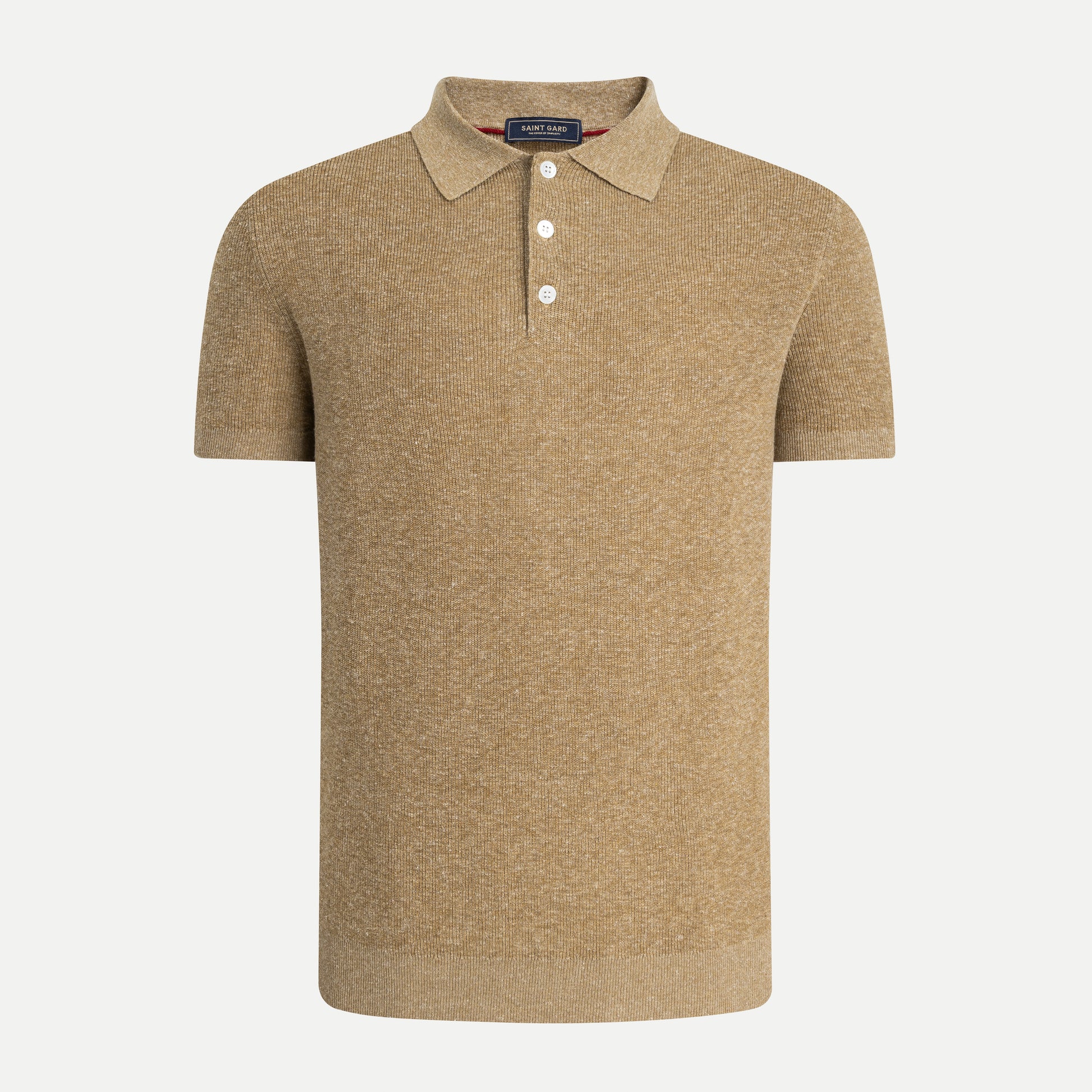 Rib Knit Polo Shirt