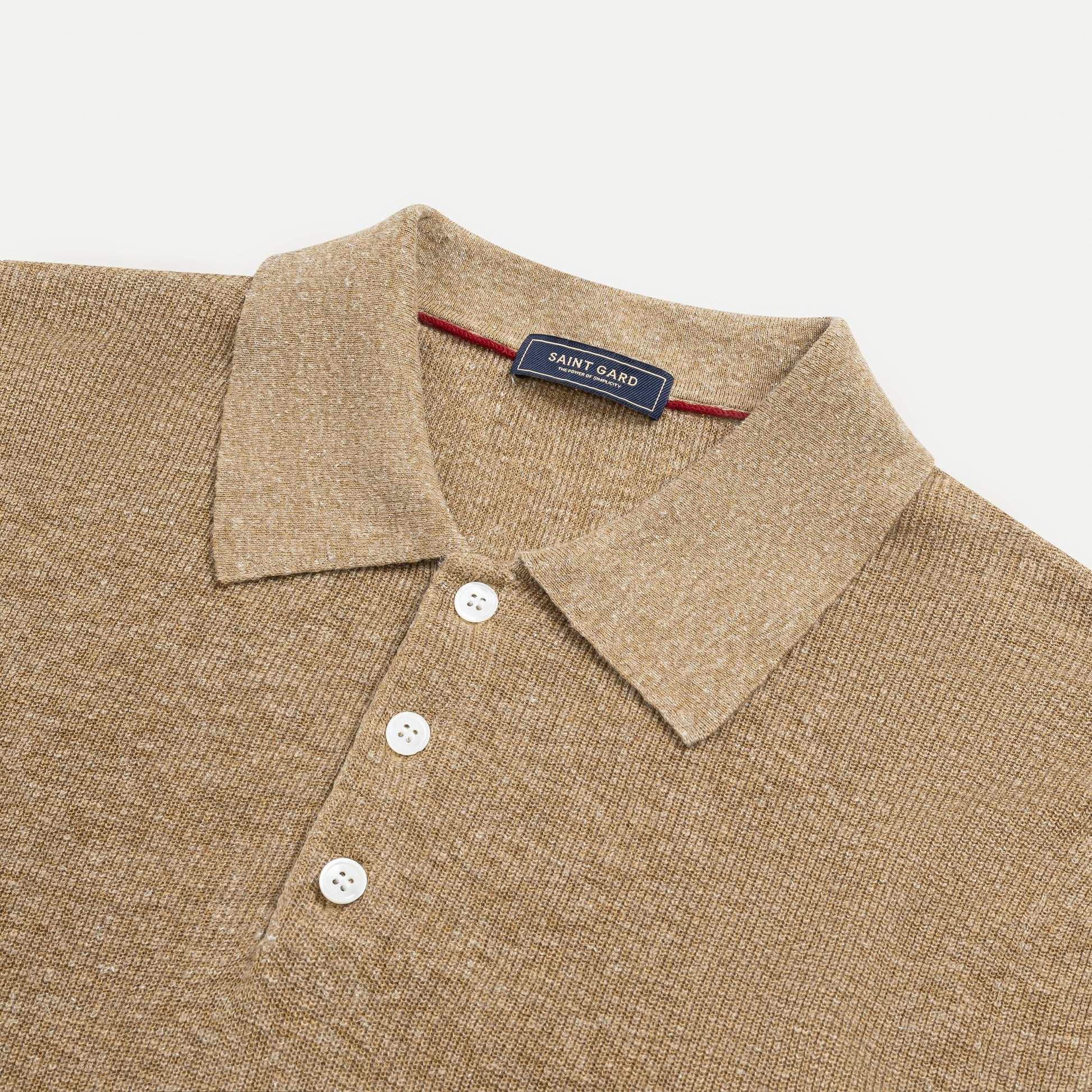 Rib Knit Polo Shirt