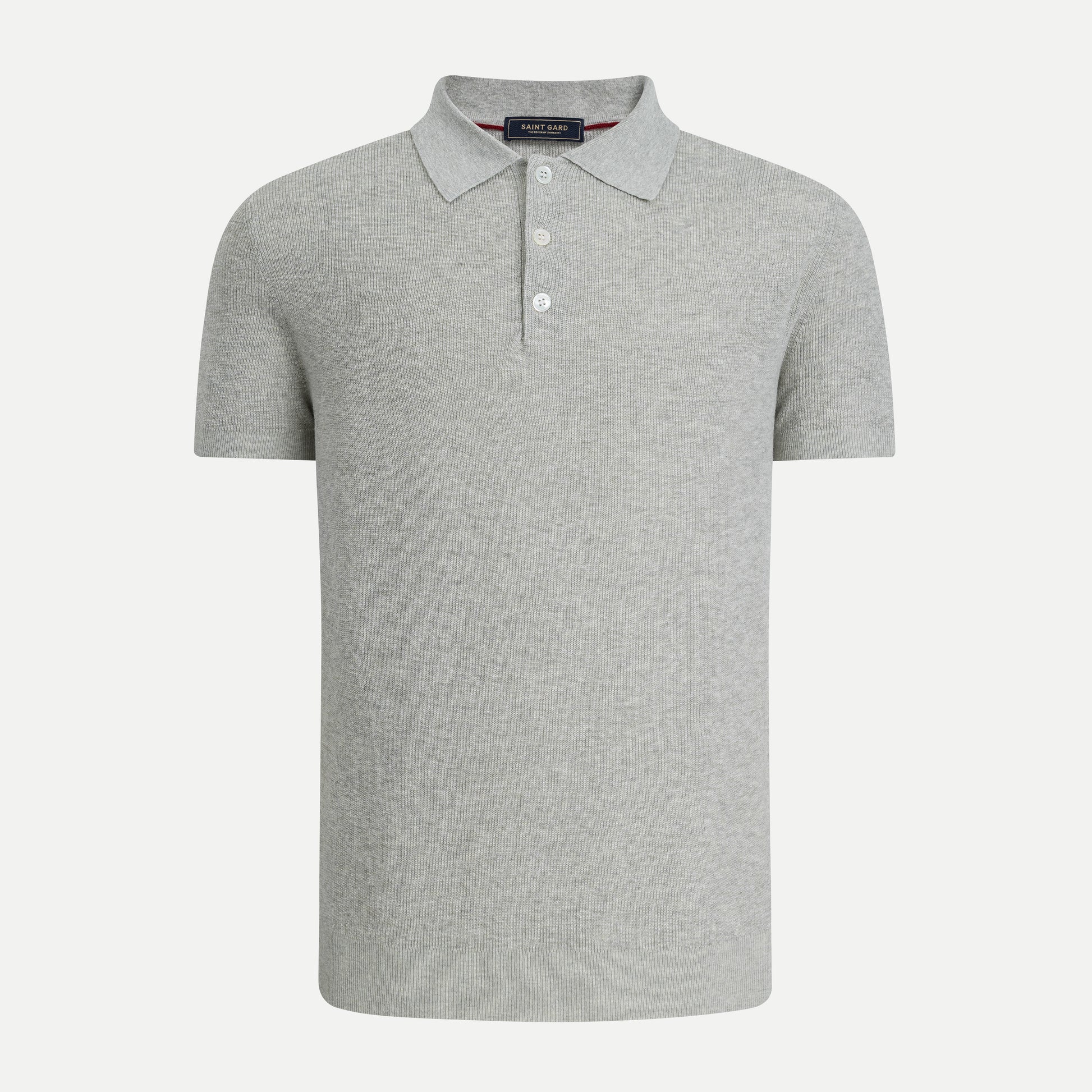 Rib Knit Polo Shirt