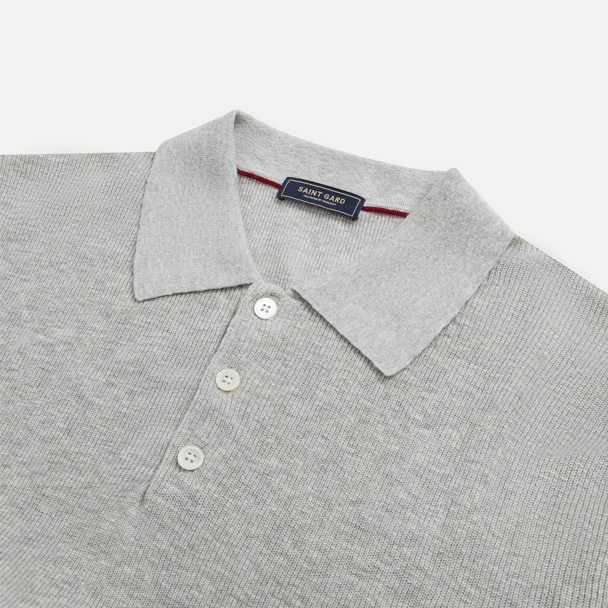 Rib Knit Polo Shirt