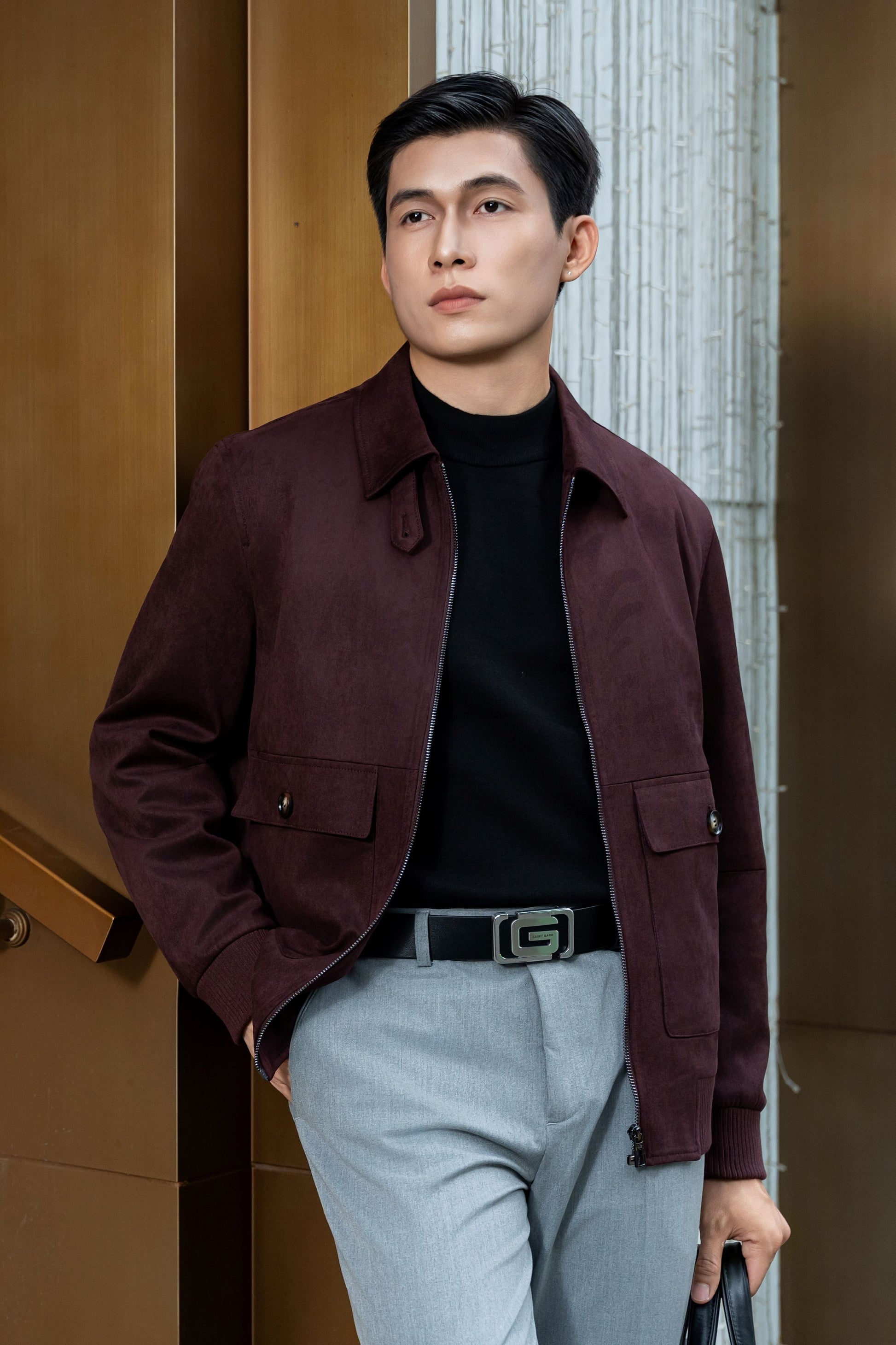 Premium Suede Blouson Jacket