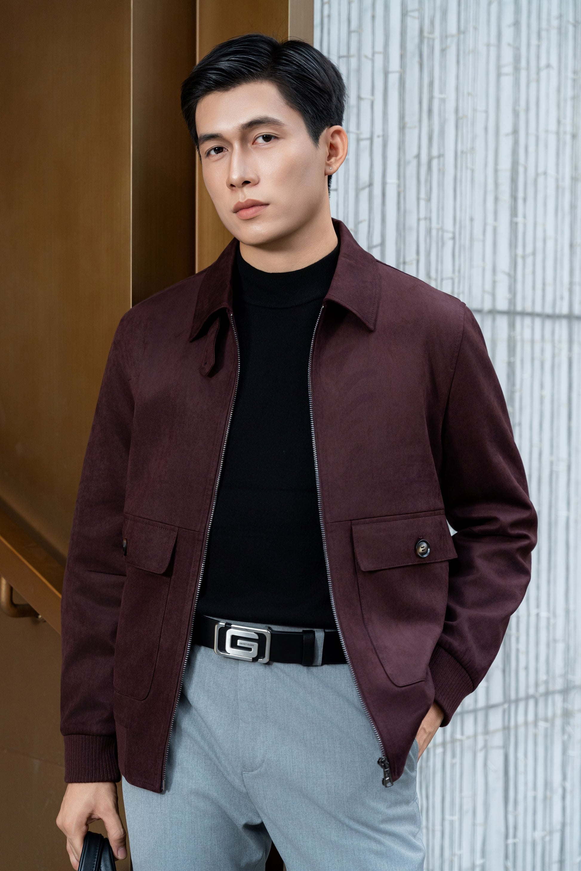 Premium Suede Blouson Jacket