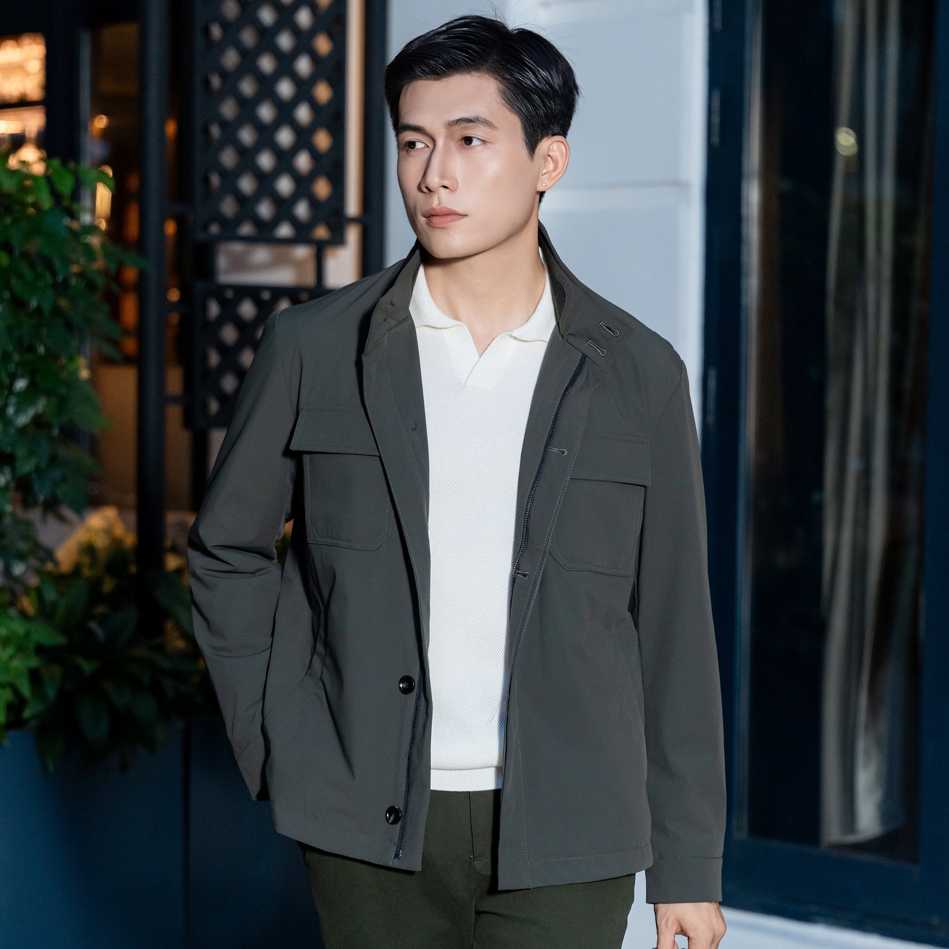 Technical Fabric Blouson Jacket