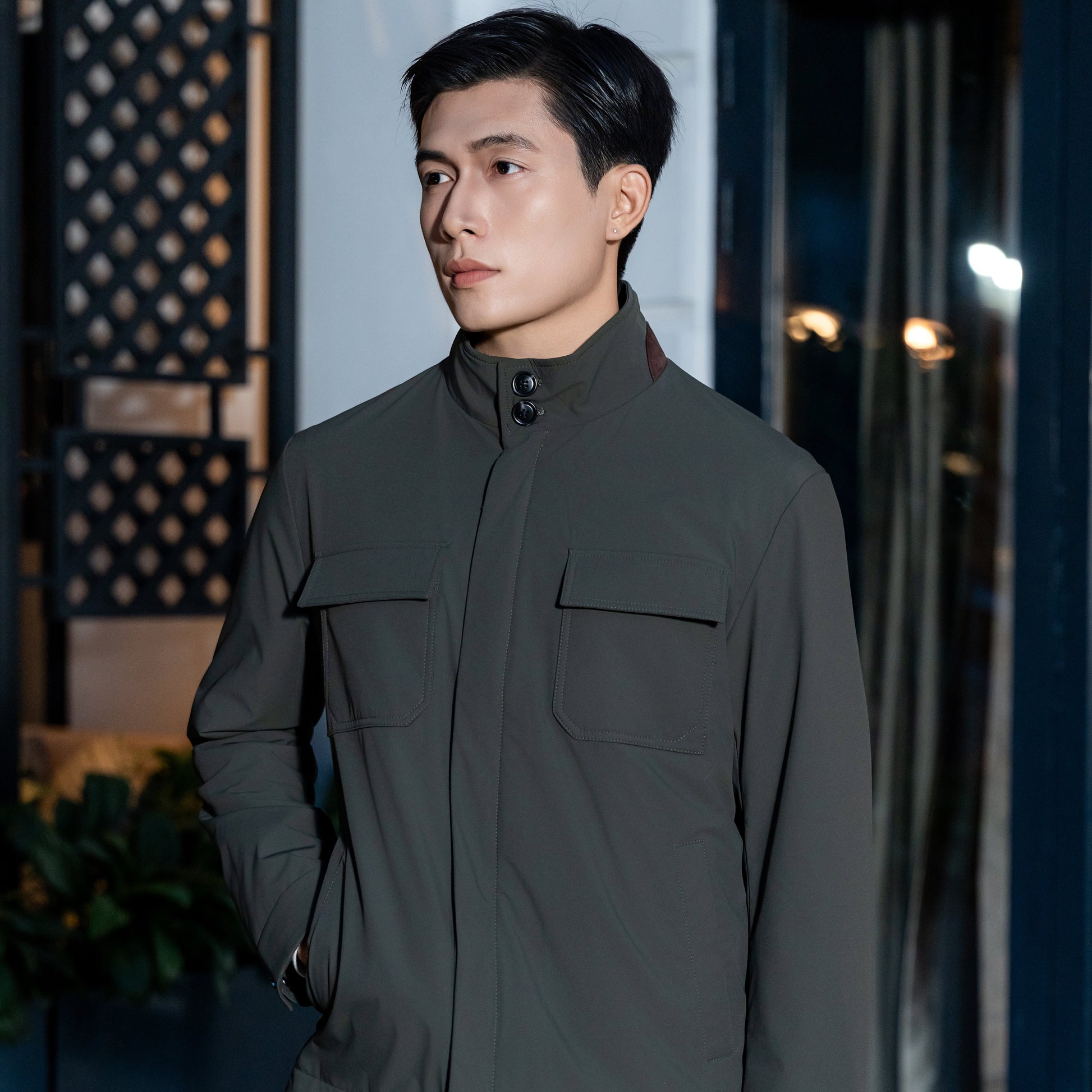 Technical Fabric Blouson Jacket