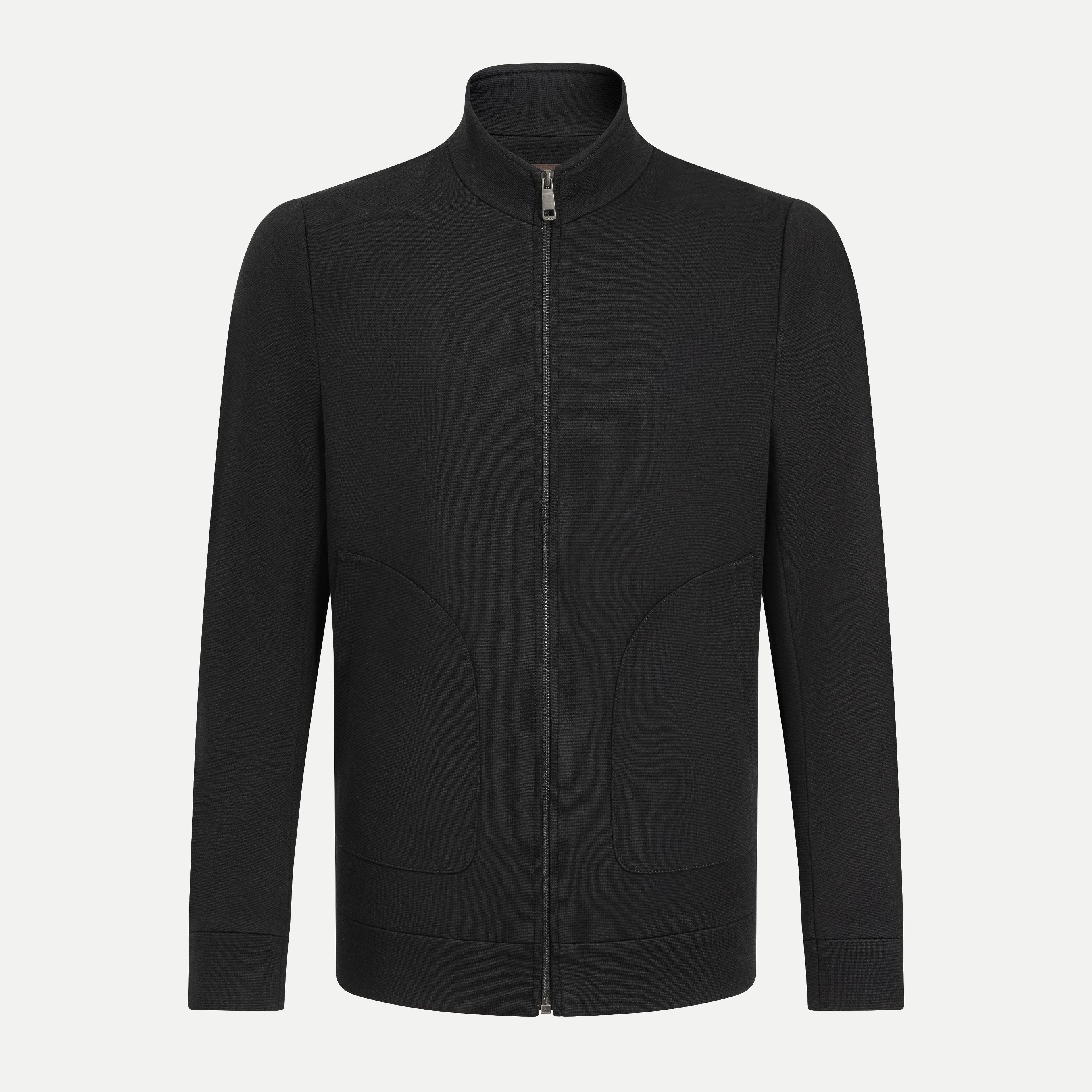 Cashmere-Cotton Zip Jacket