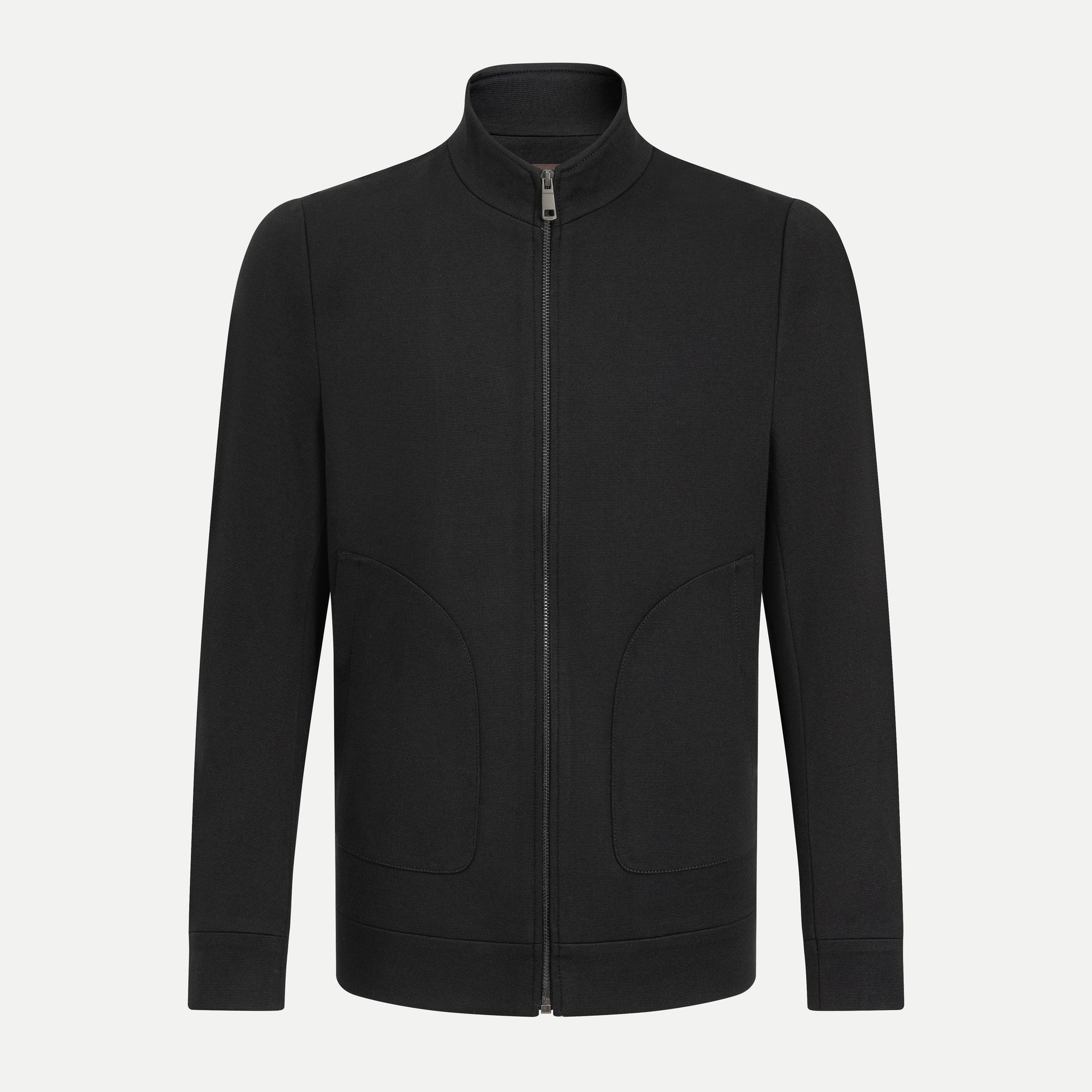 Cashmere-Cotton Zip Jacket