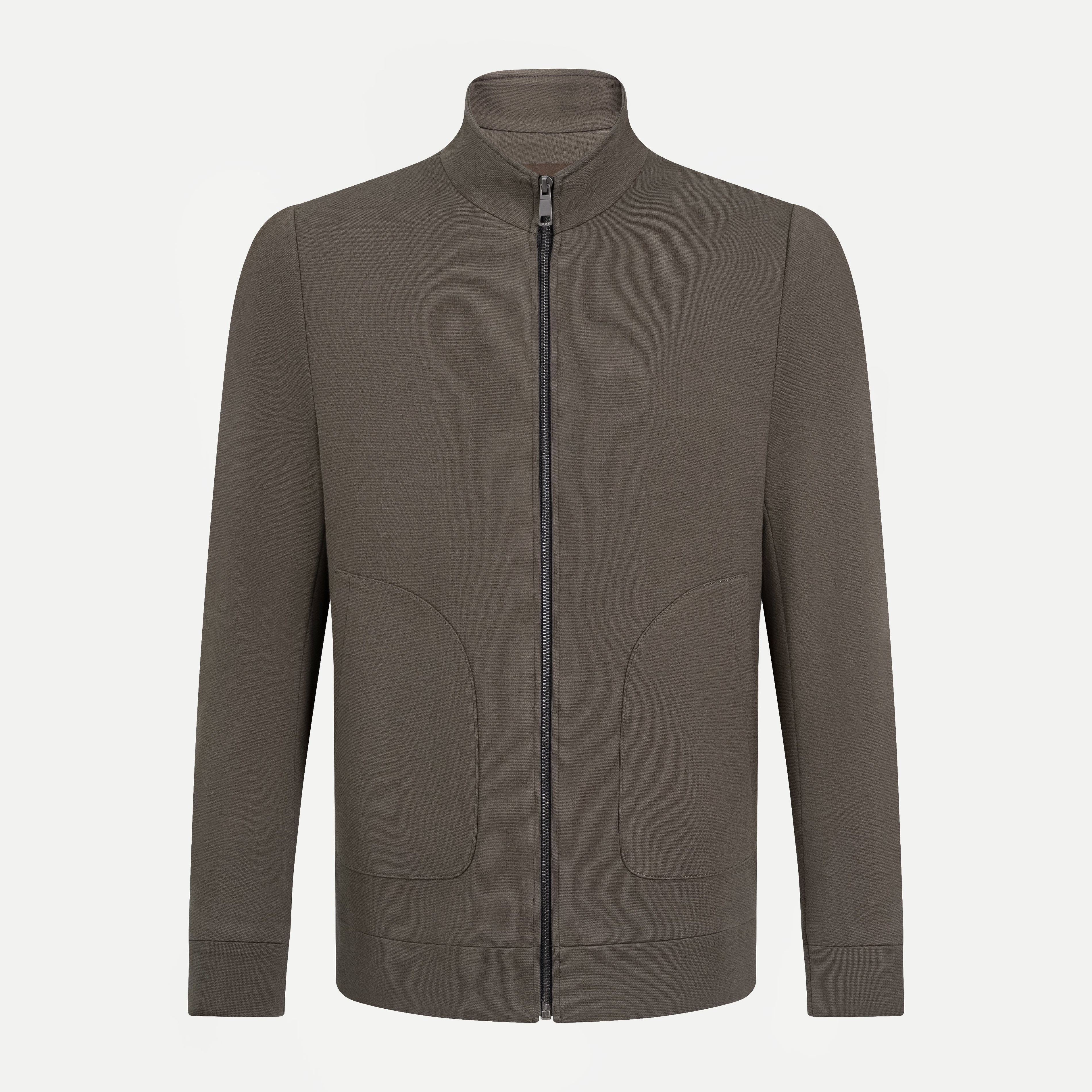Cashmere-Cotton Zip Jacket