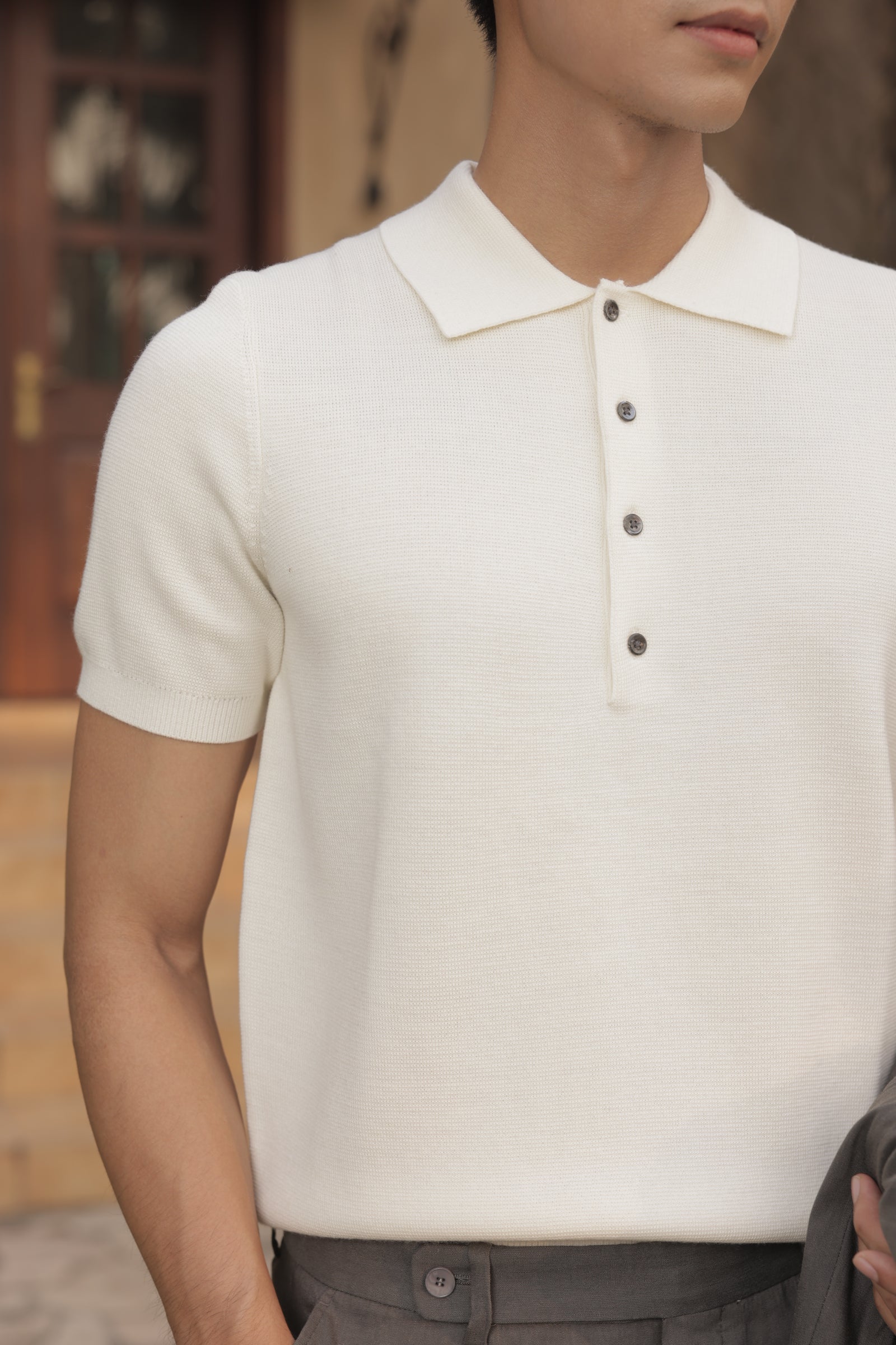 Basic Knit Polo Shirt