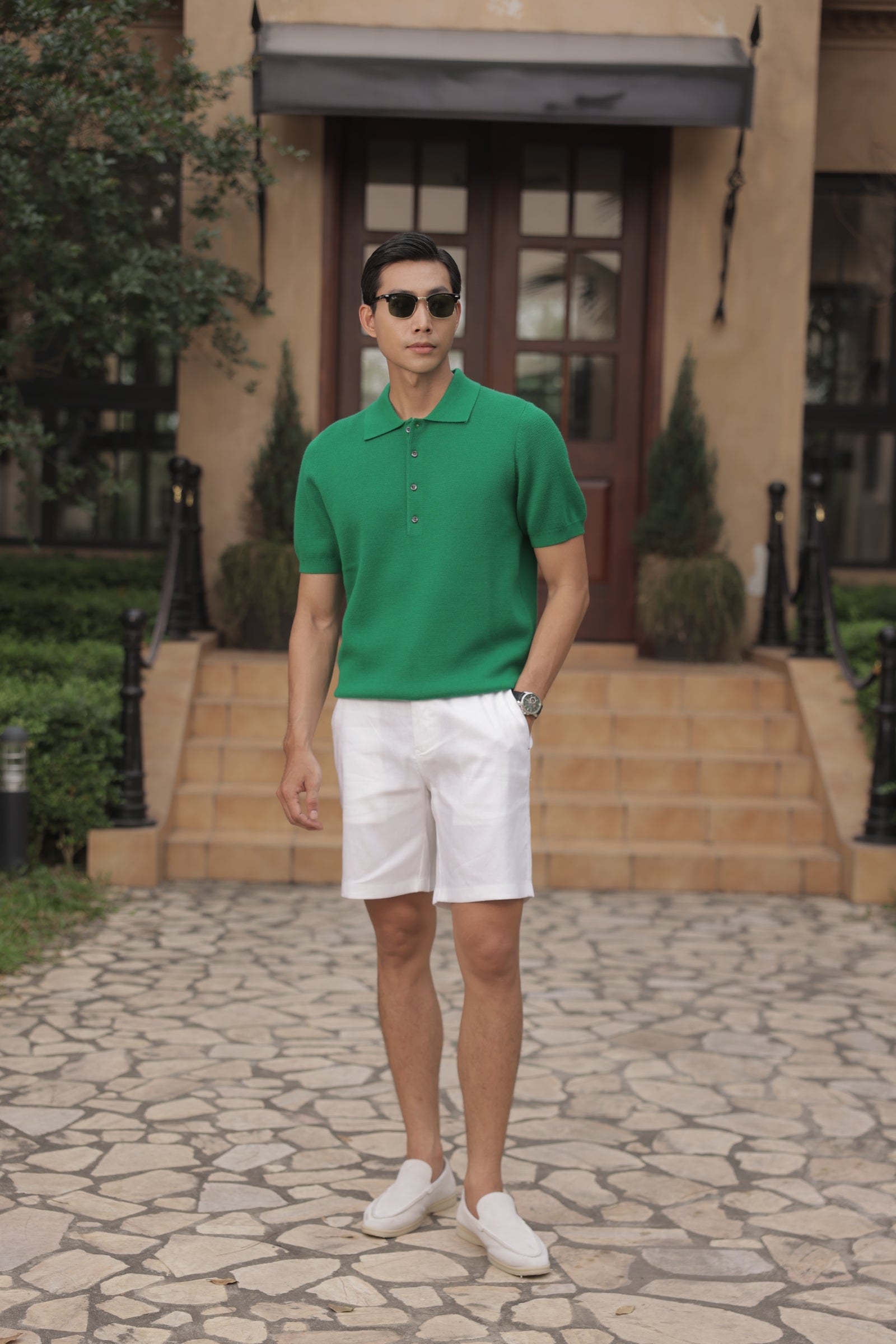 Regular-Fit Kaki Shorts