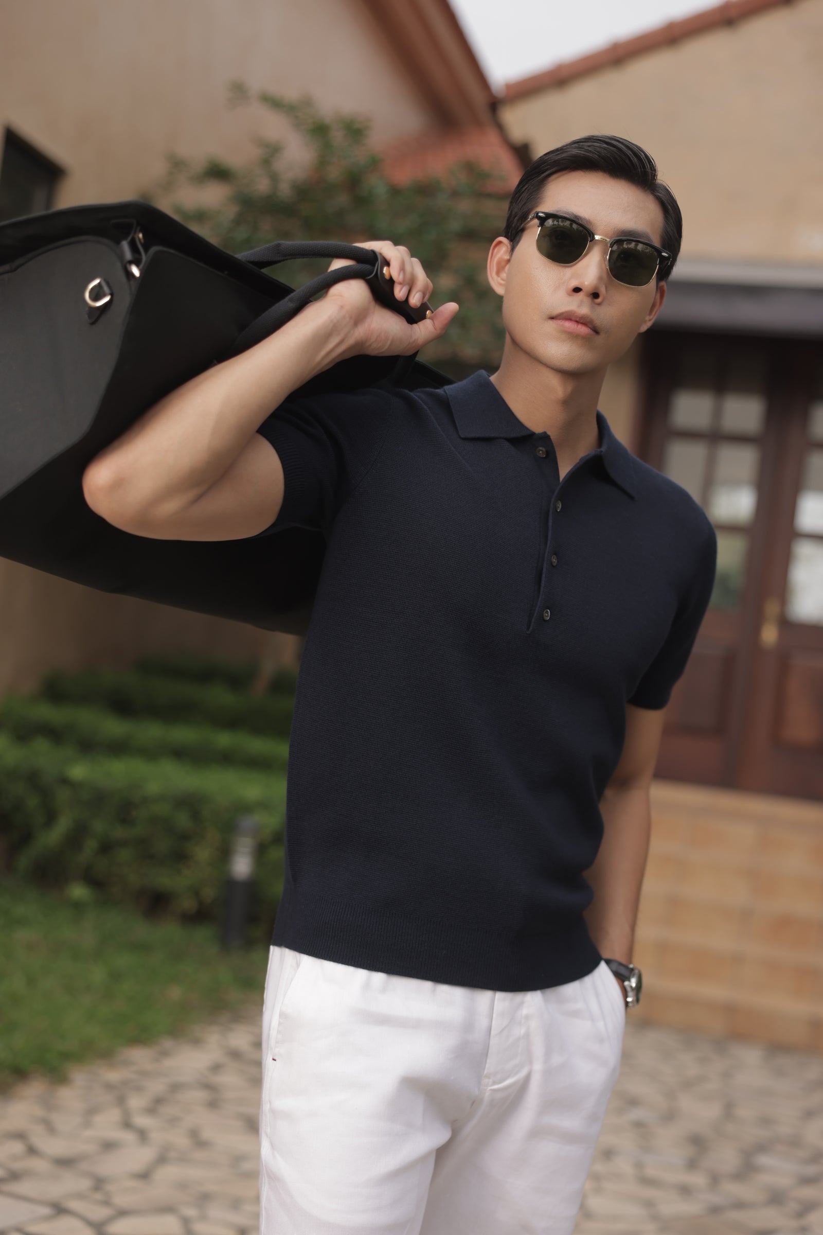 Basic Knit Polo Shirt