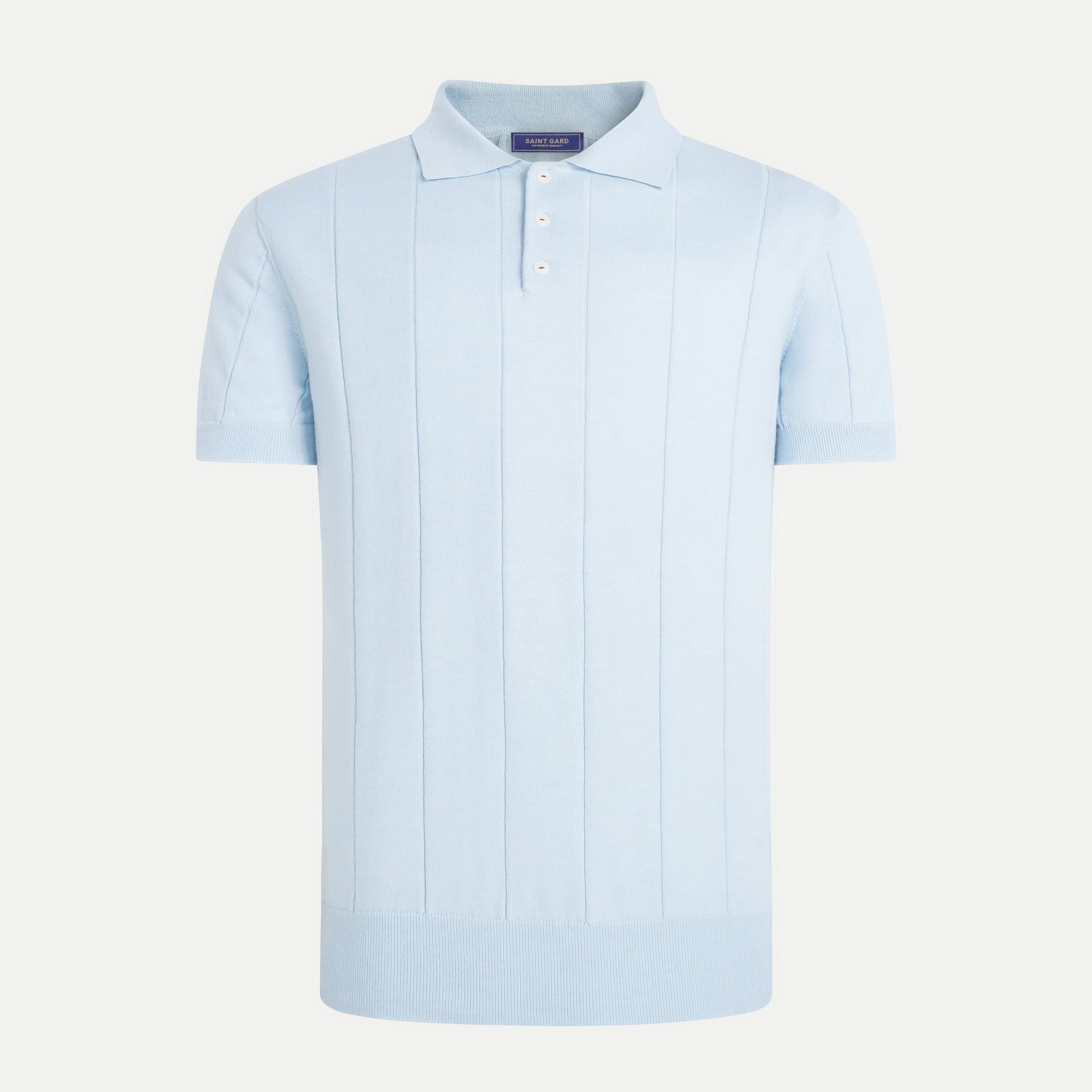 Subtle Ribbed Texture Polo Shirt