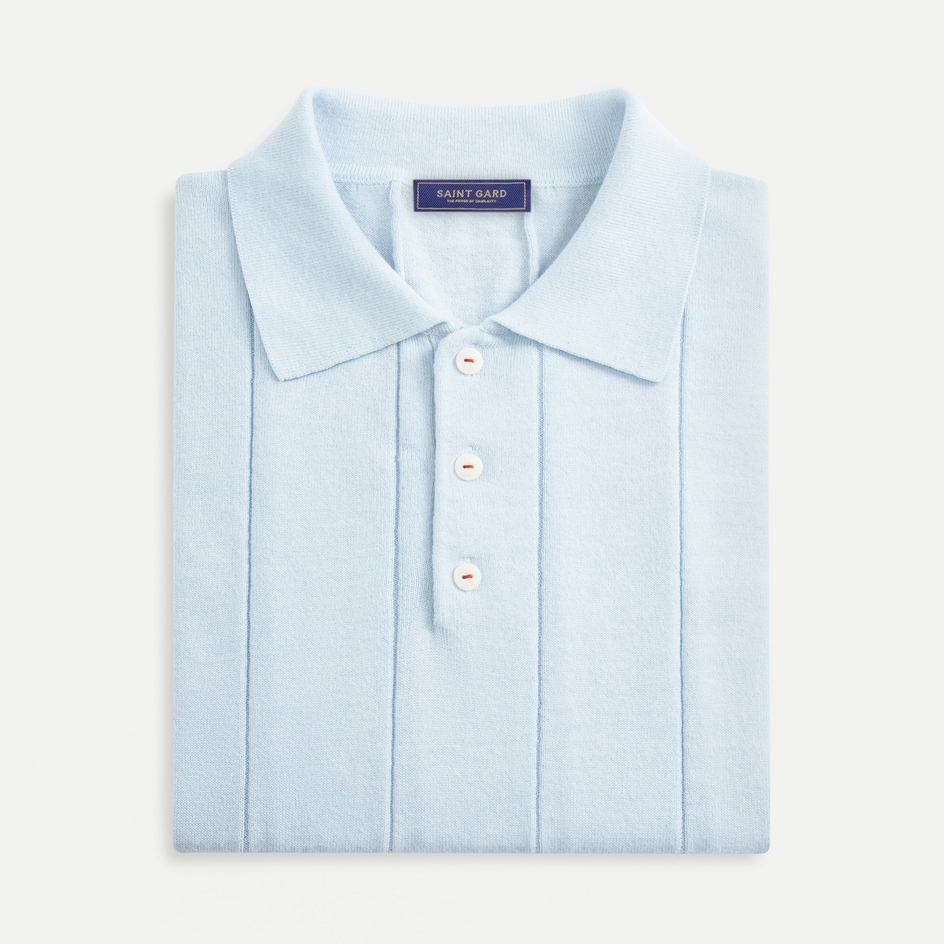 Subtle Ribbed Texture Polo Shirt