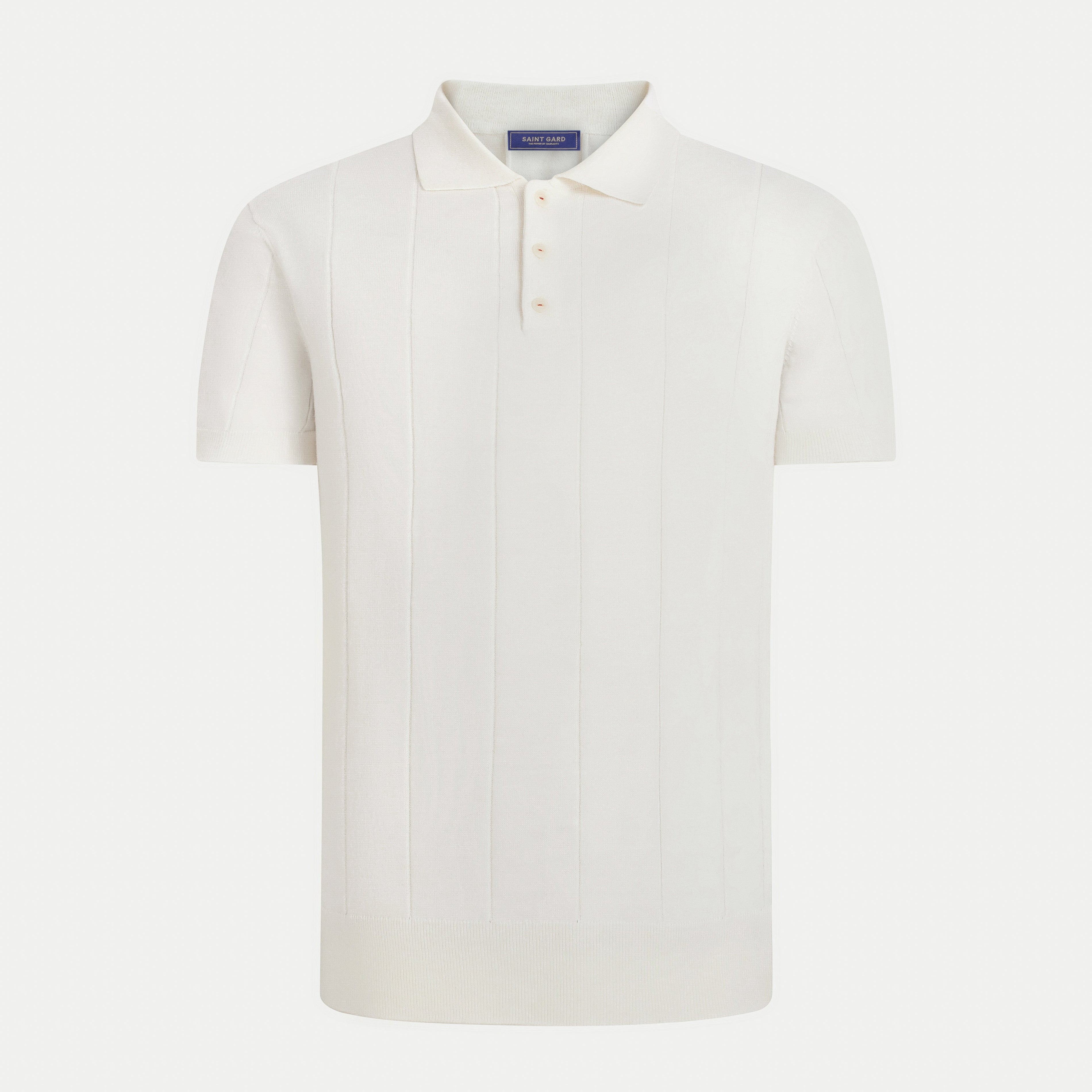 Subtle Ribbed Texture Polo Shirt