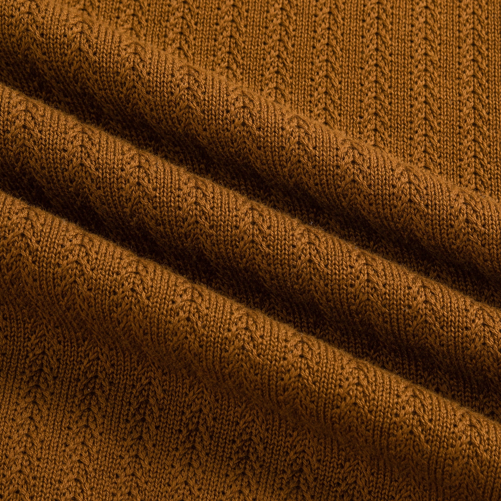 Chevron Textured Knit Polo Shirt