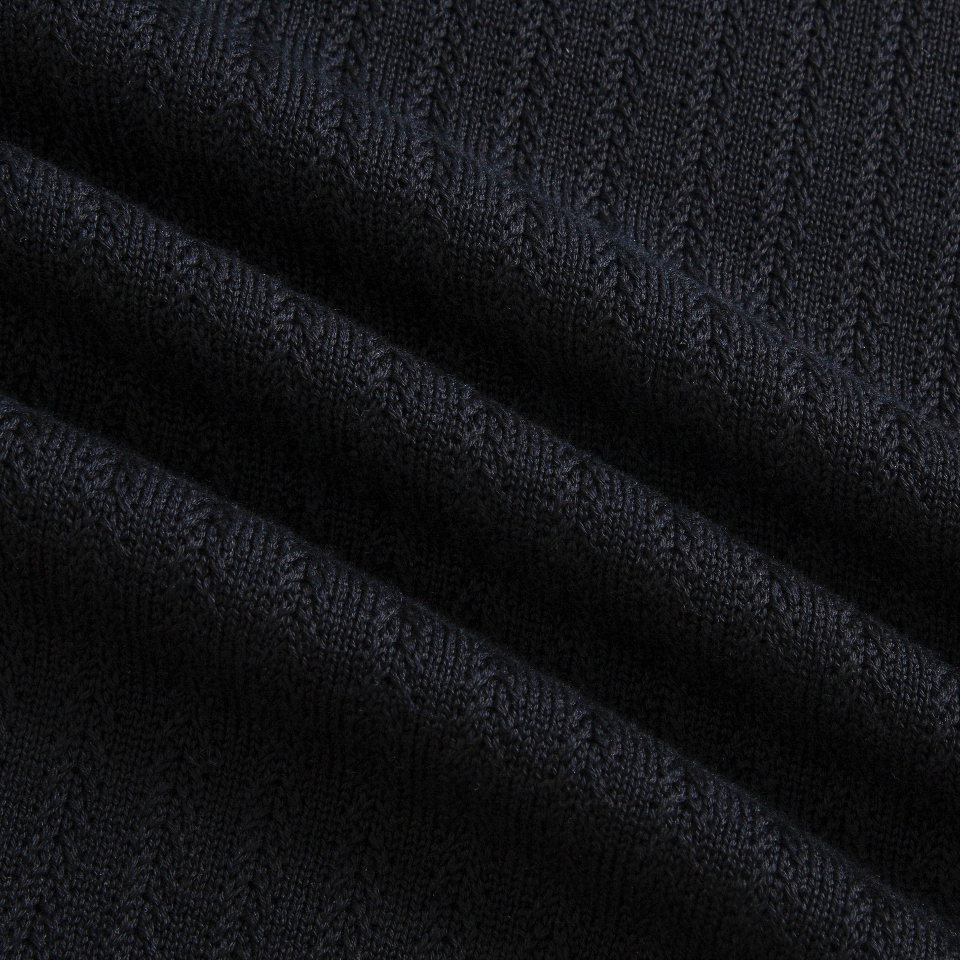 Chevron Textured Knit Polo Shirt