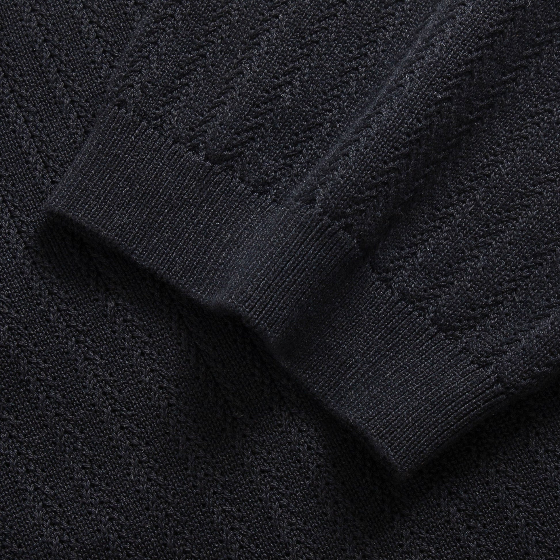 Chevron Textured Knit Polo Shirt