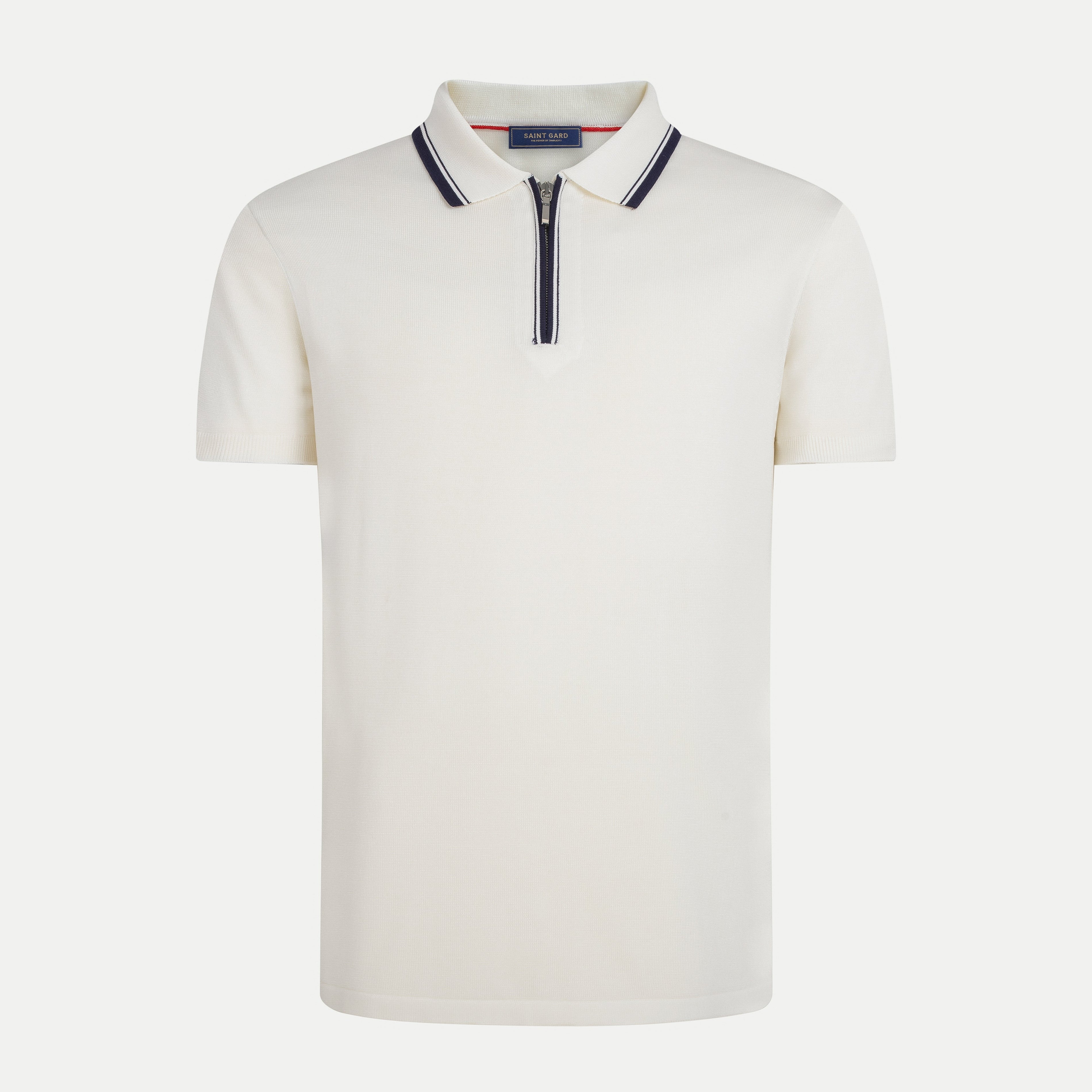 Knit Piqué Zip Polo Shirt