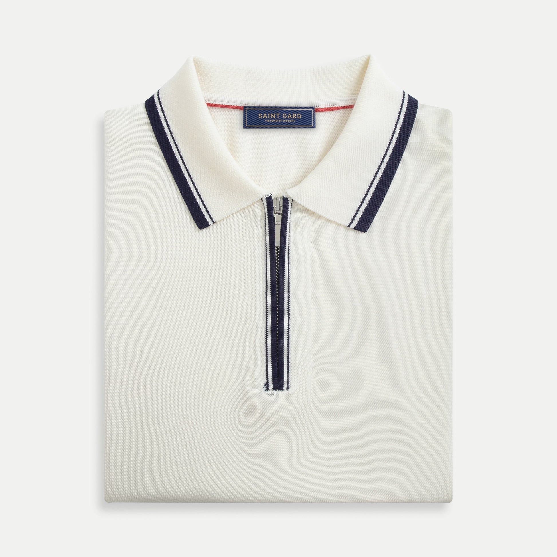 Knit Piqué Zip Polo Shirt