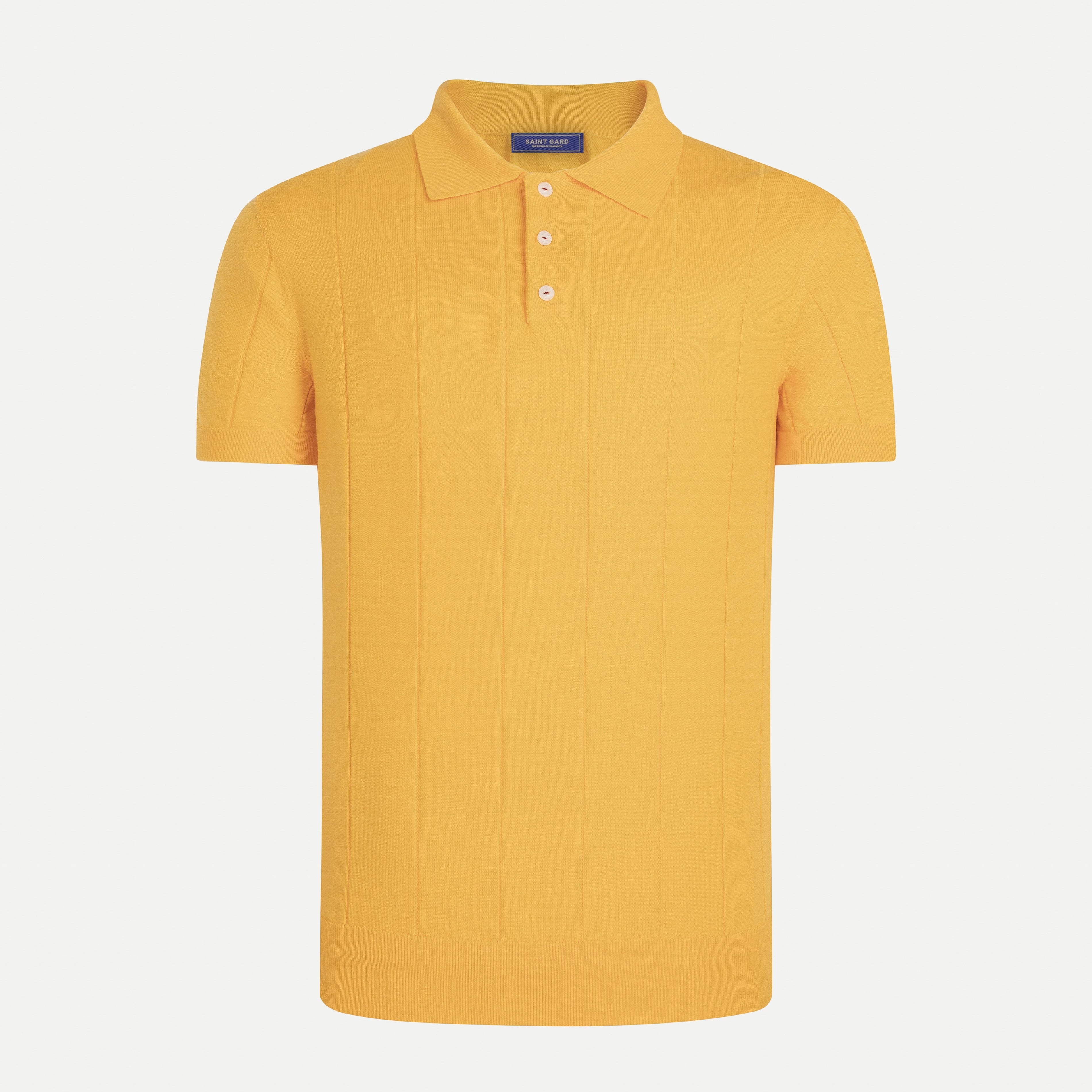 Subtle Ribbed Texture Polo Shirt