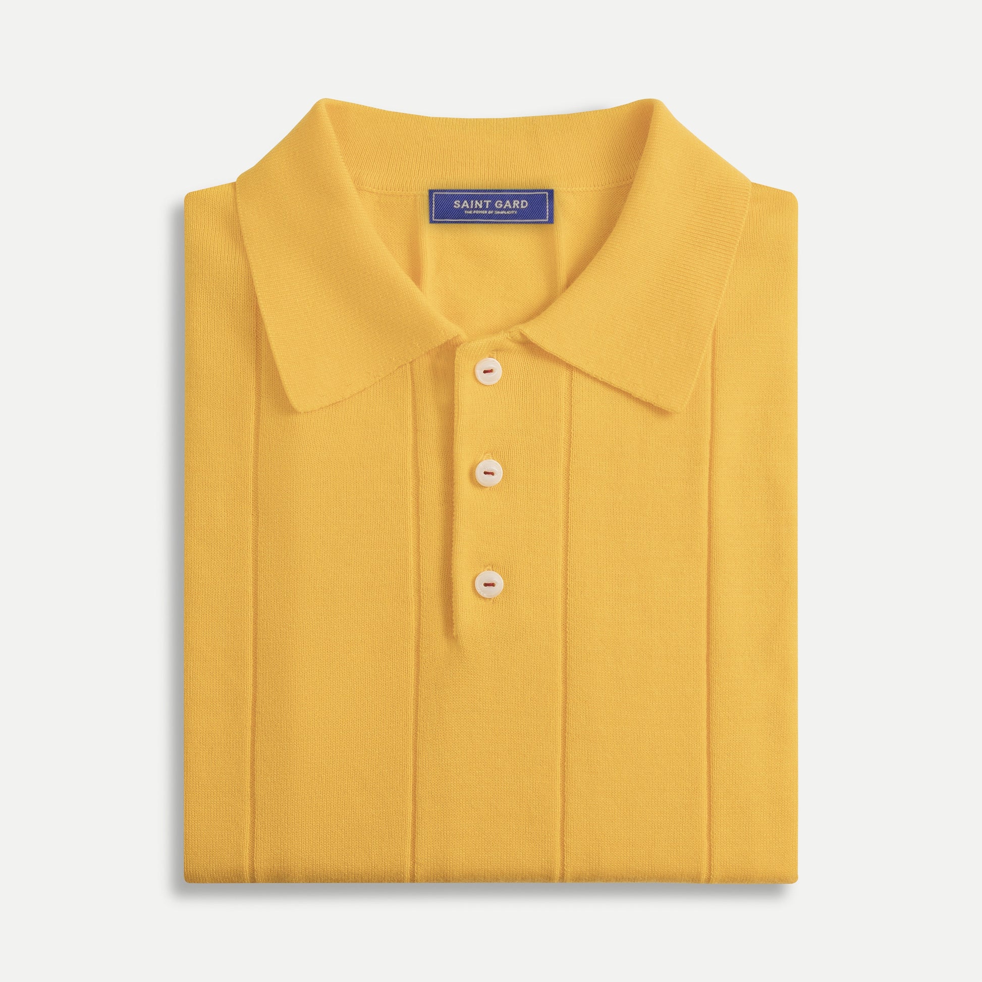 Subtle Ribbed Texture Polo Shirt