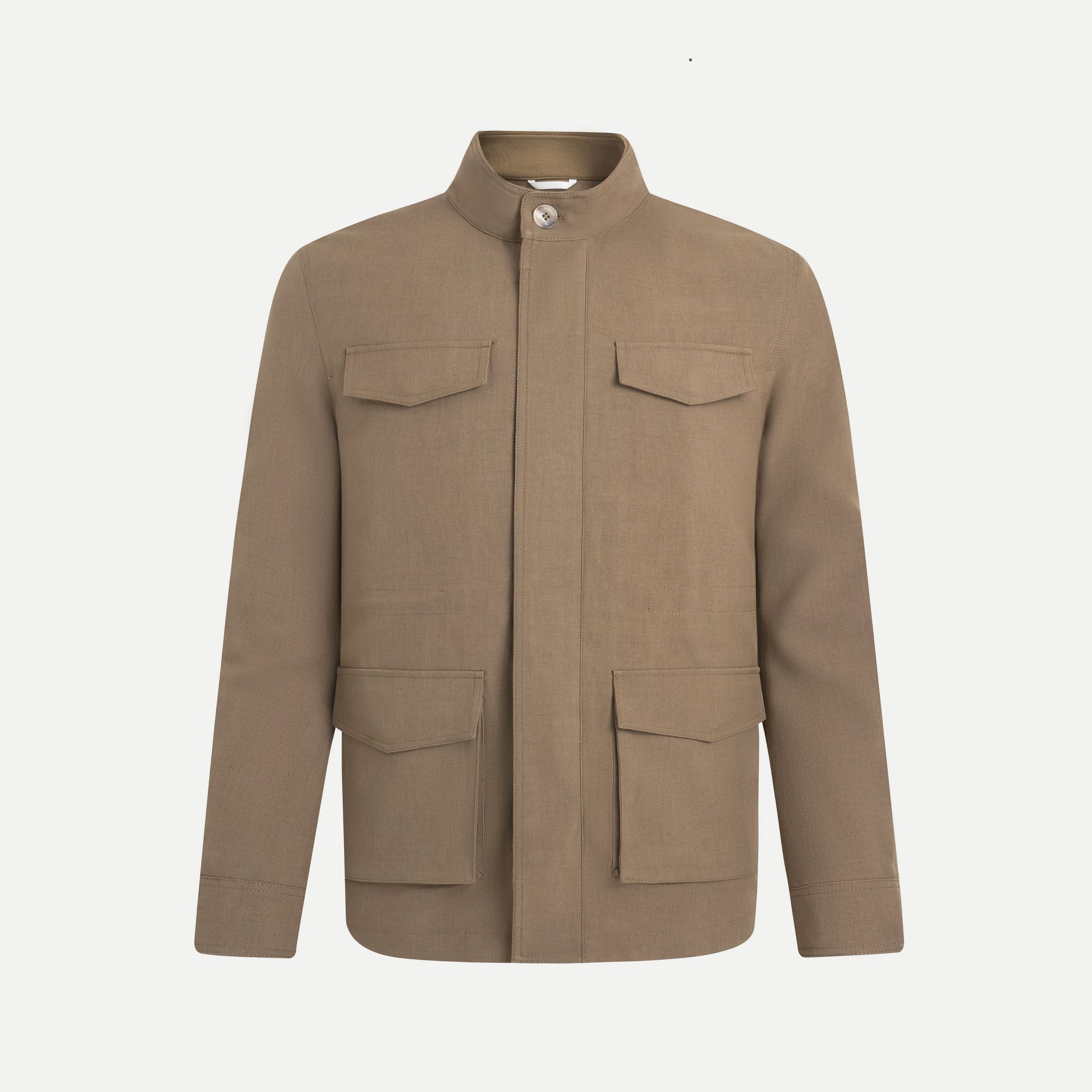 Textured Khaki Field Jacket