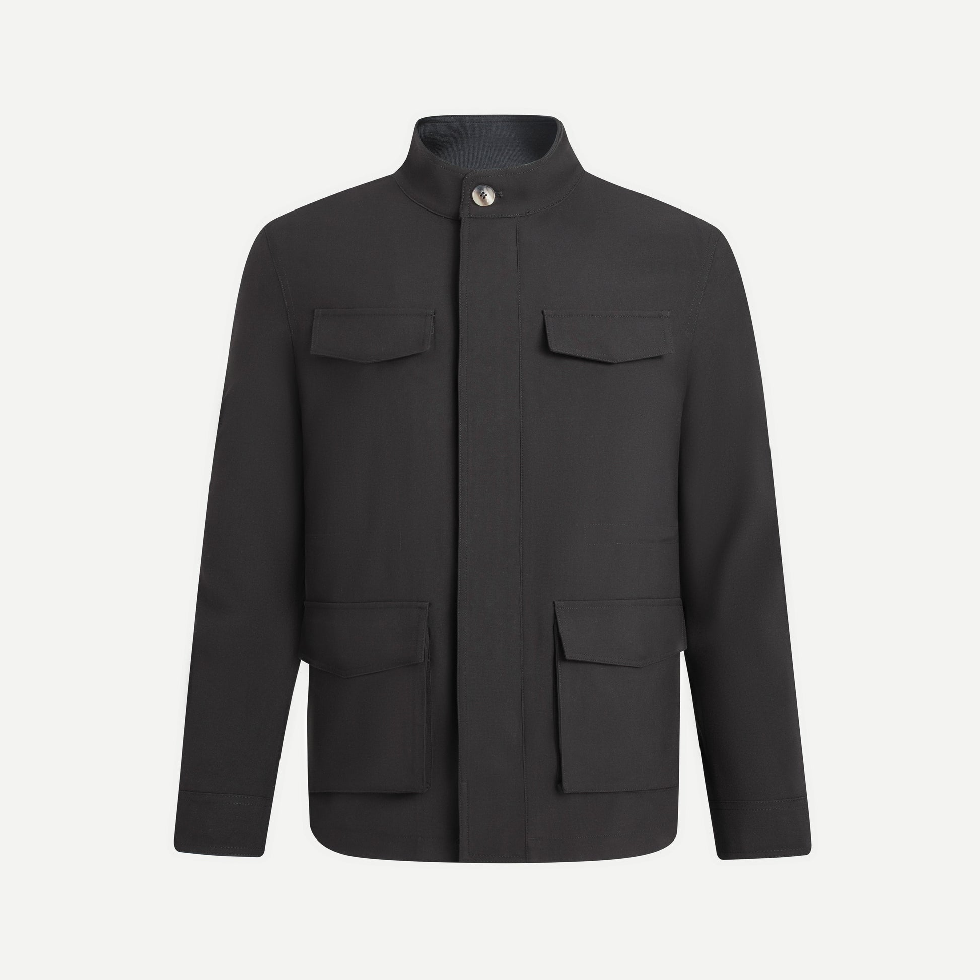 Textured Khaki Field Jacket