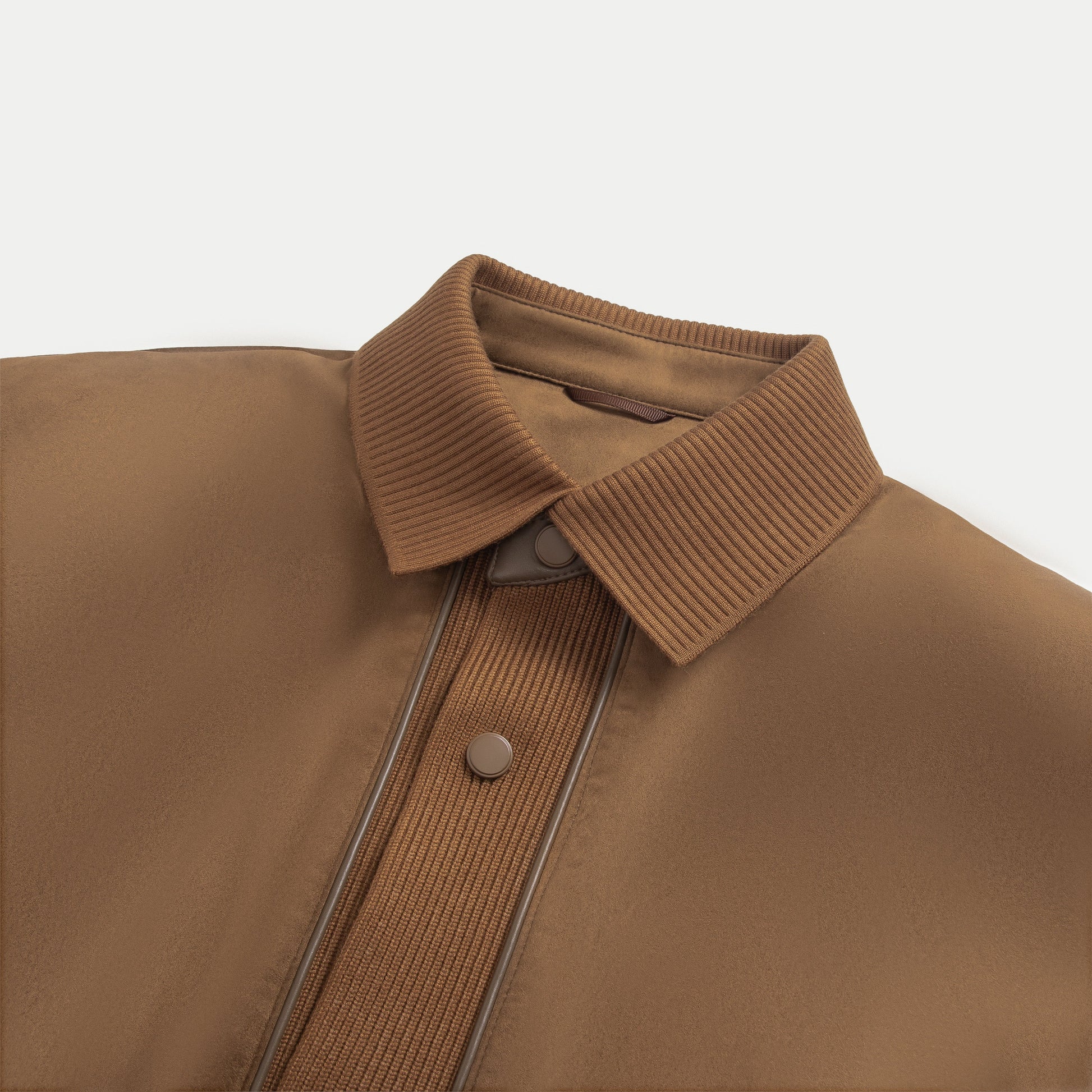 Suede Knit Accents Jacket